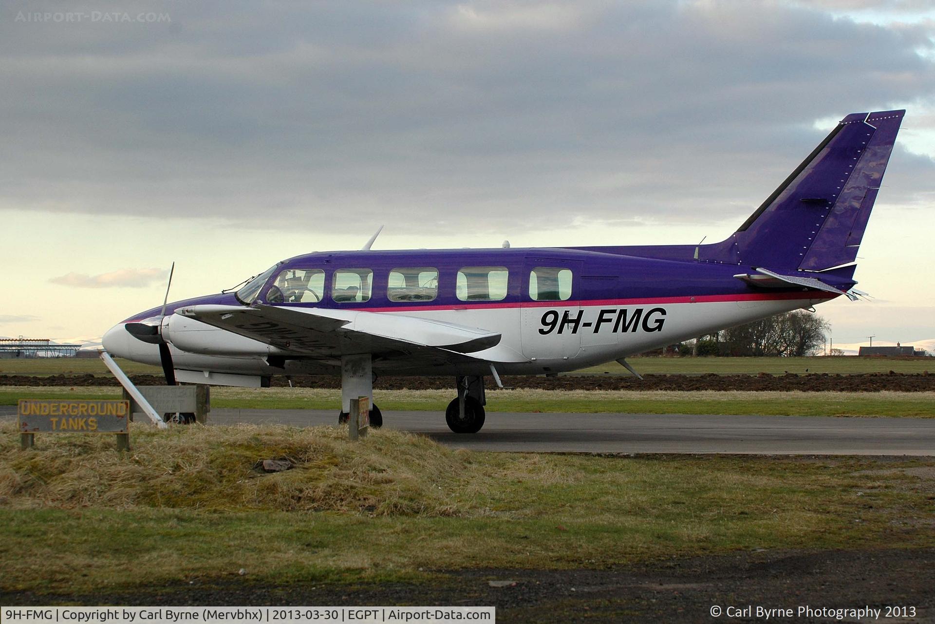9H-FMG, 1979 Piper PA-31-350 Chieftain C/N 31-7952155, An unusual visitor to Perth-Scone.