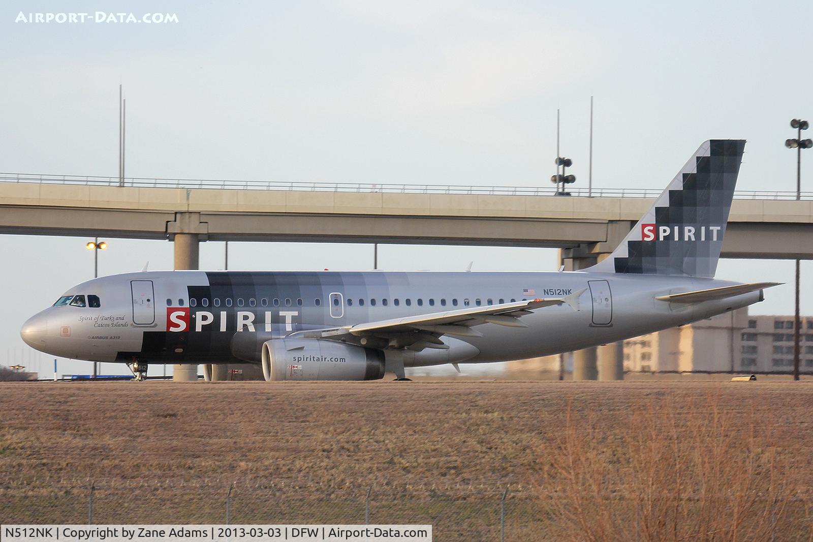N512NK, 2006 Airbus A319-132 C/N 2673, Spirit Airlines at DFW Airport