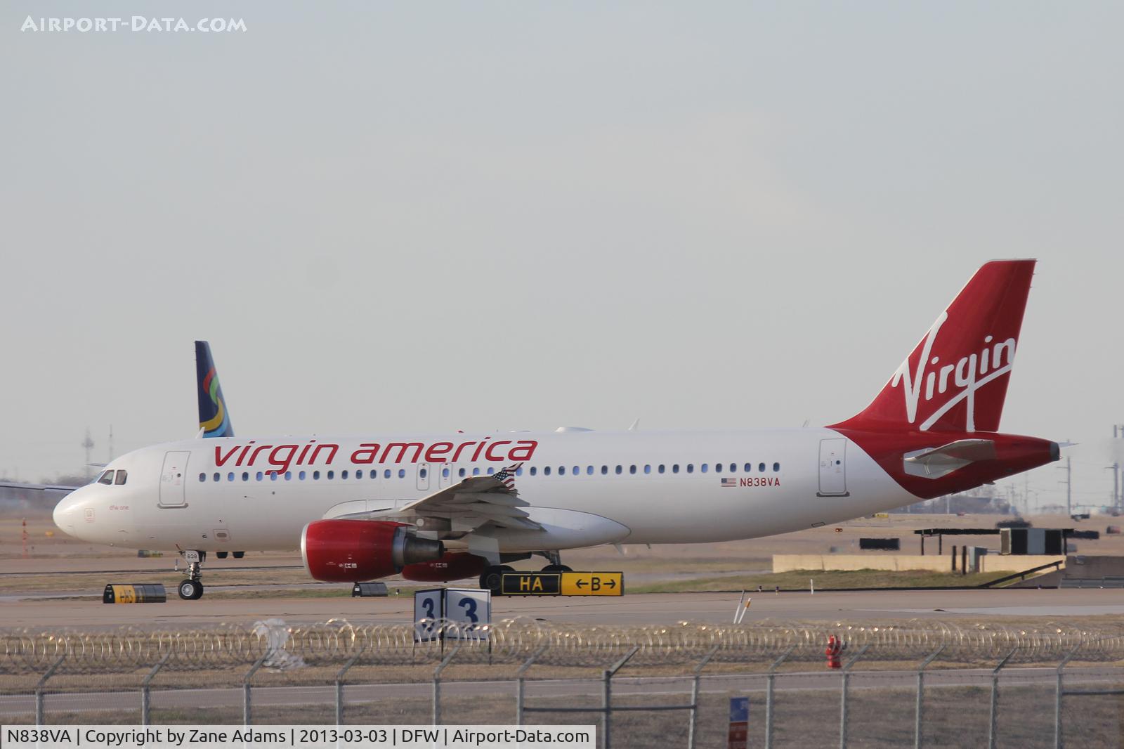 N838VA, 2010 Airbus A320-214 C/N 4559, Virgin America at DFW Airport
