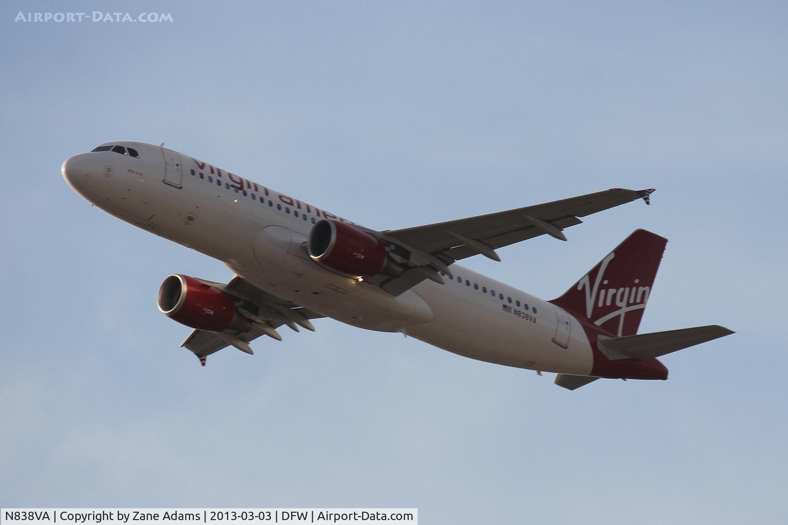 N838VA, 2010 Airbus A320-214 C/N 4559, Virgin America at DFW Airport