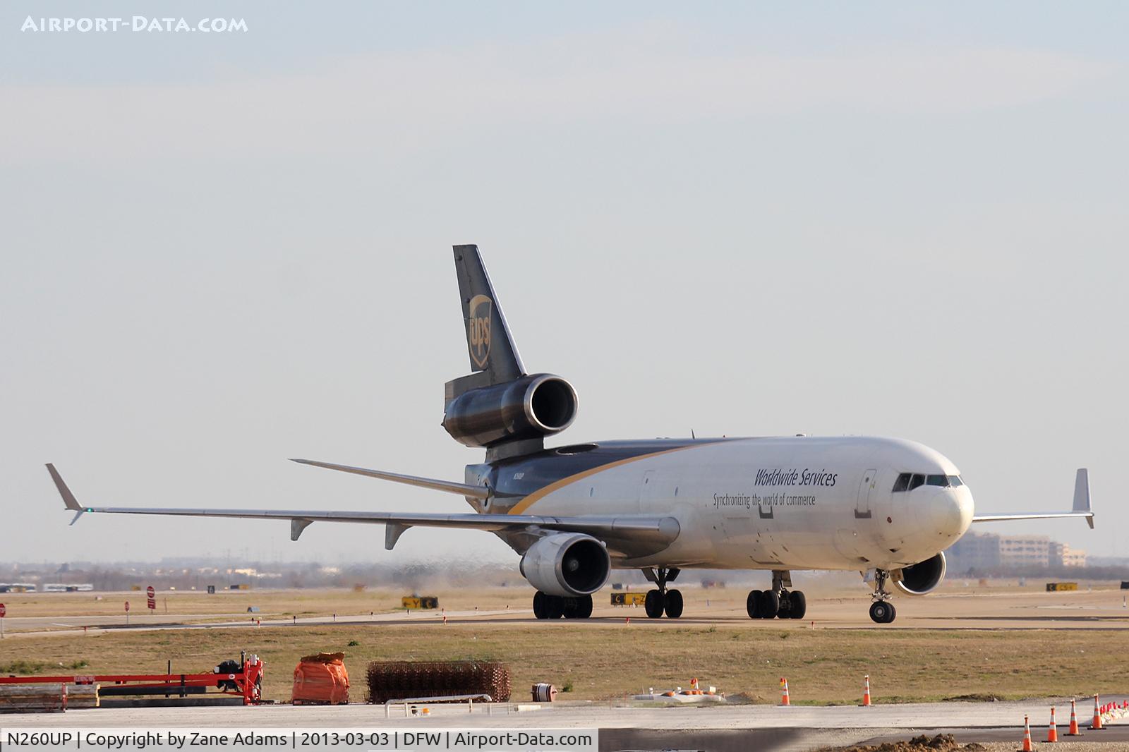 N260UP, 1992 McDonnell Douglas MD-11F C/N 48418, UPS MD-11 at DFW Airport