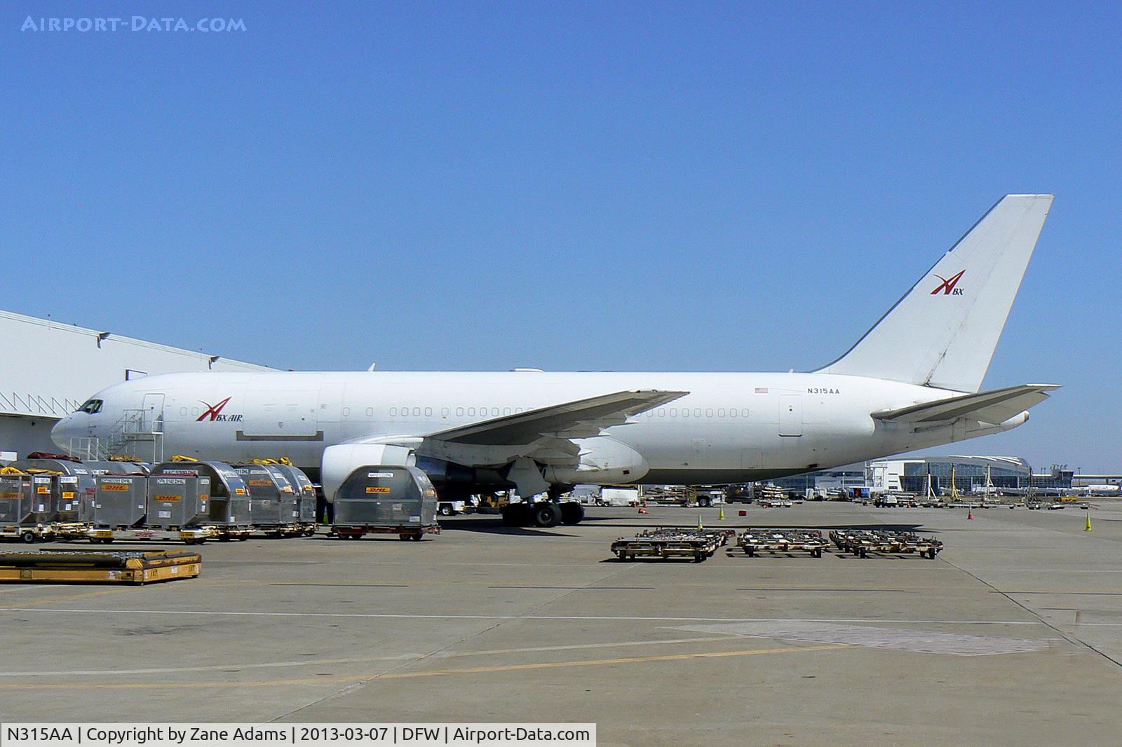 N315AA, 1985 Boeing 767-223/F C/N 22317, On the west freight ramp at DFW Airport