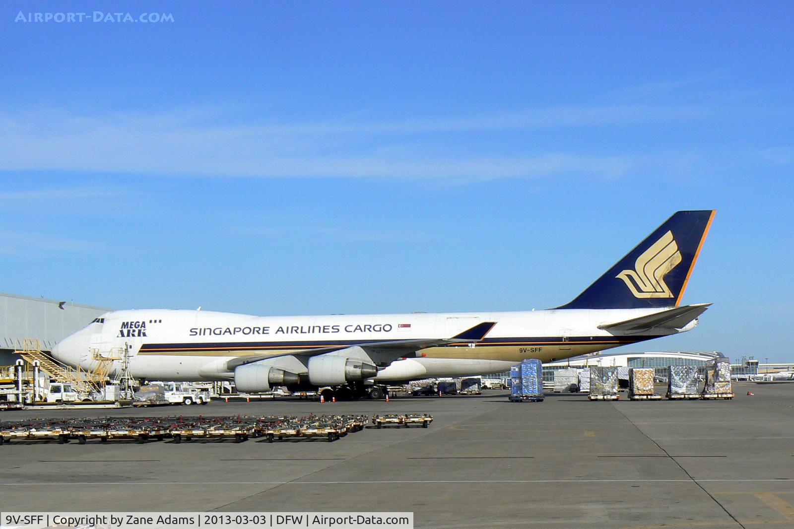 9V-SFF, 1997 Boeing 747-412F/SCD C/N 28026, Singapore Air Cargo at DFW Airport