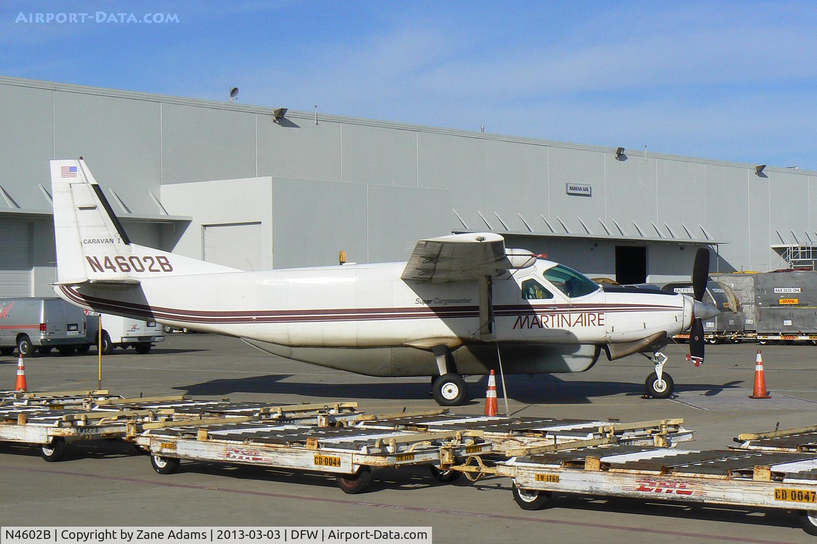 N4602B, Cessna 208B C/N 208B0140, On the west freight ramp at DFW Aiport