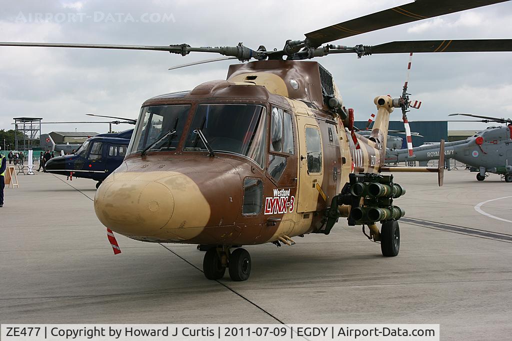 ZE477, 1984 Westland Lynx HAS.3 C/N 310/001P, 40th Anniversary of the Westland Lynx. At Air Day. Solitary Lynx 3.