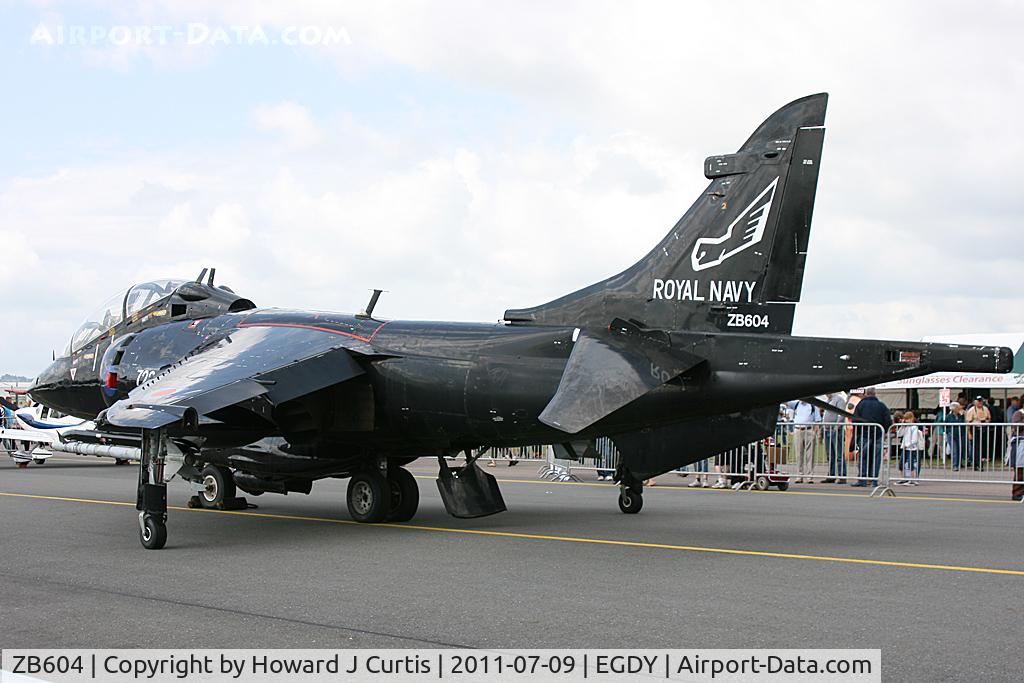 ZB604, 1983 British Aerospace Harrier T.8 C/N 212036, At Air Day. Coded 722.