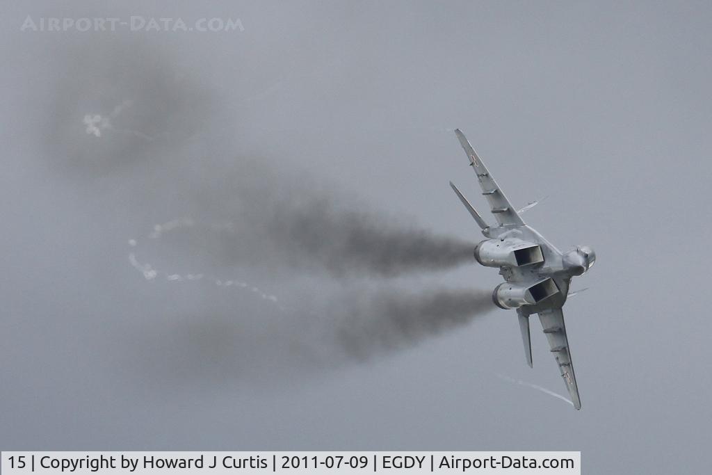 15, Mikoyan-Gurevich MiG-29B C/N 2960535182/4701, At Air Day. Polish Air Force.