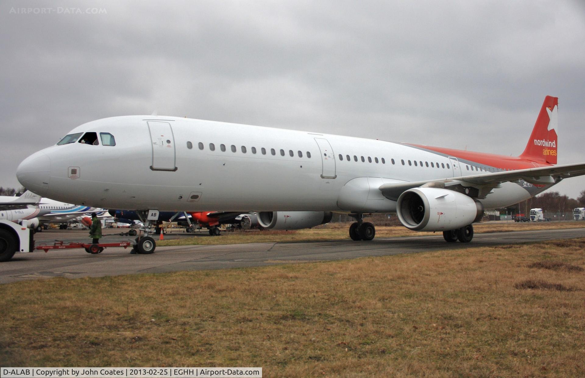 D-ALAB, 2002 Airbus A321-231 C/N 1843, Preparing to depart after respray