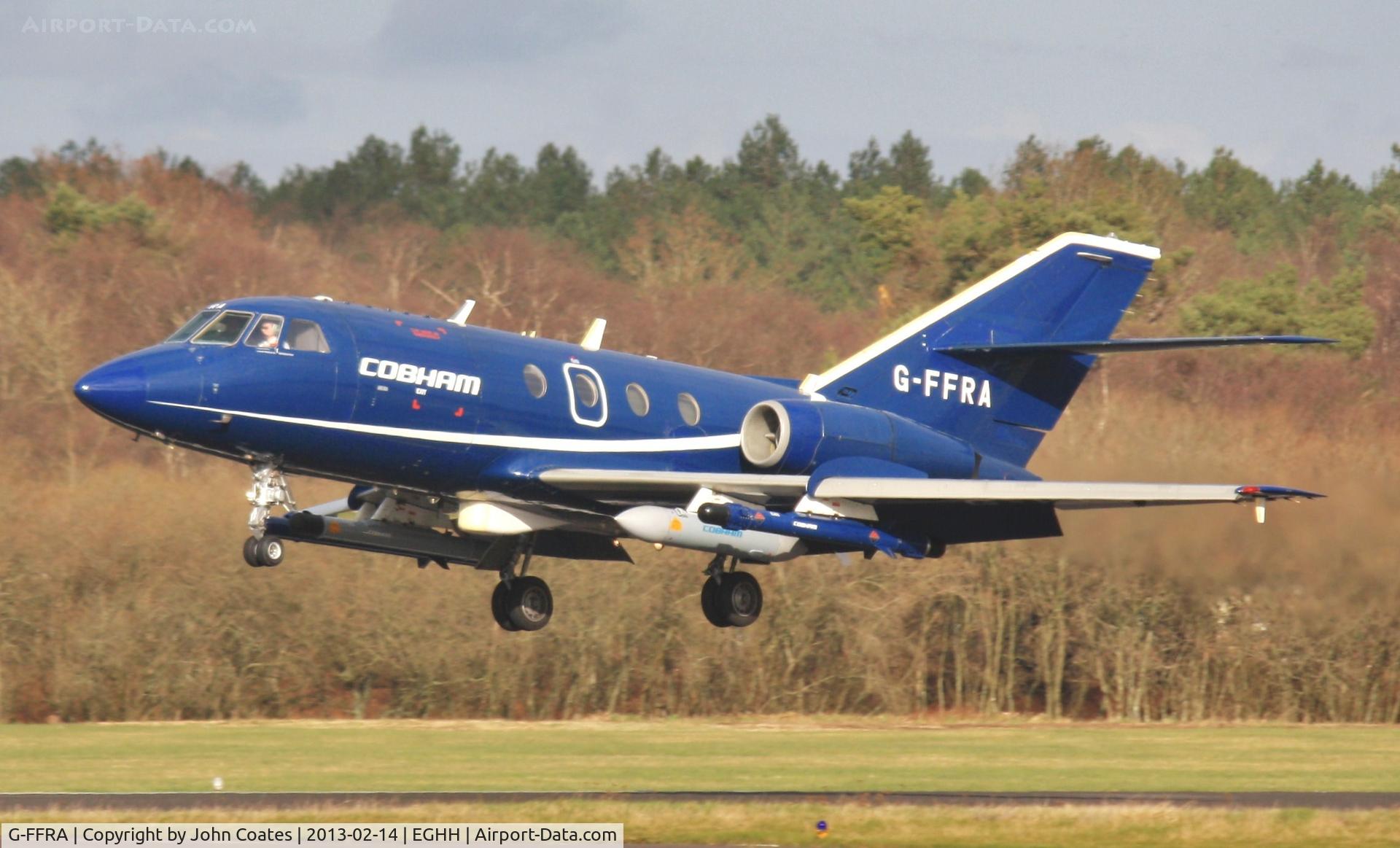 G-FFRA, 1968 Dassault Falcon (Mystere) 20DC C/N 132, Arriving back after ops from Cobham