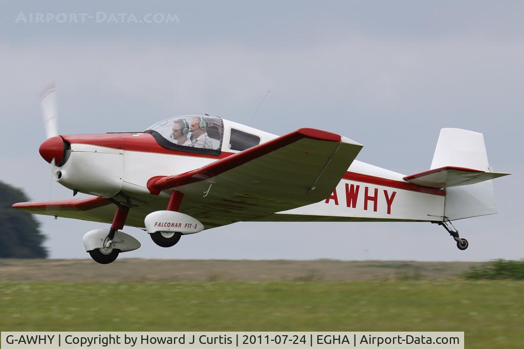 G-AWHY, 1995 Falconar F-11 Sporty C/N PFA 1322, Privately owned.