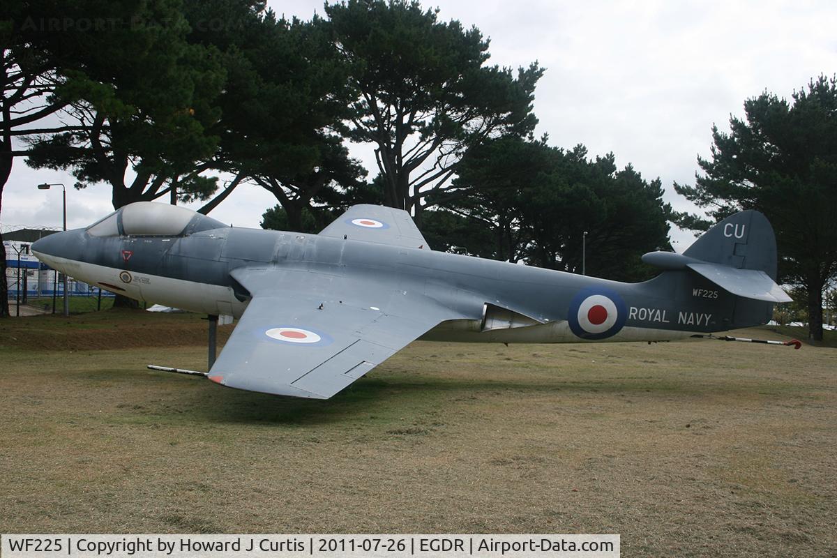 WF225, 1953 Hawker Sea Hawk F.1 C/N 5885, On the gate at RNAS Culdrose.