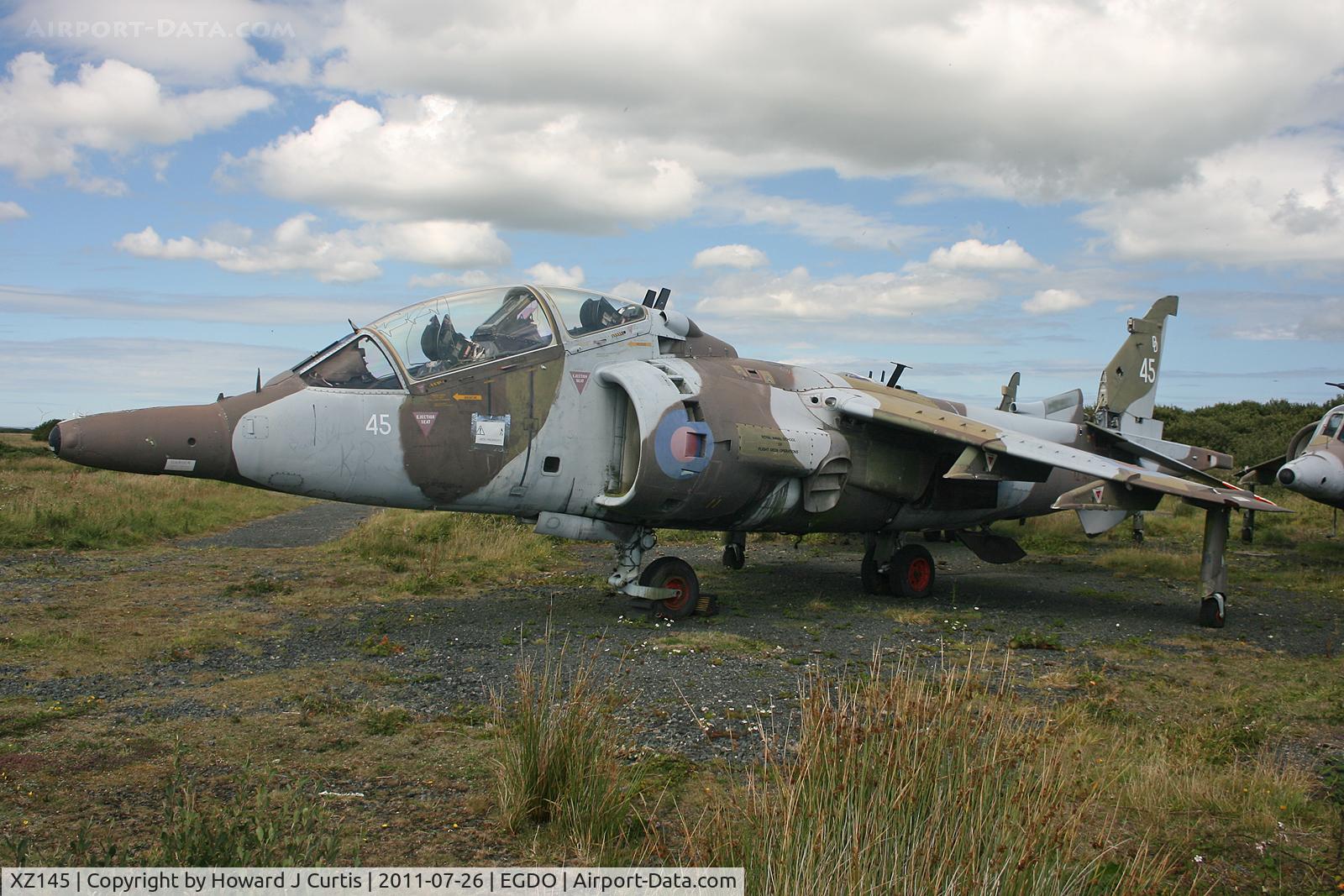 XZ145, 1975 Hawker Siddeley Harrier T.4 C/N 212026, At the Fire School, Predannack.