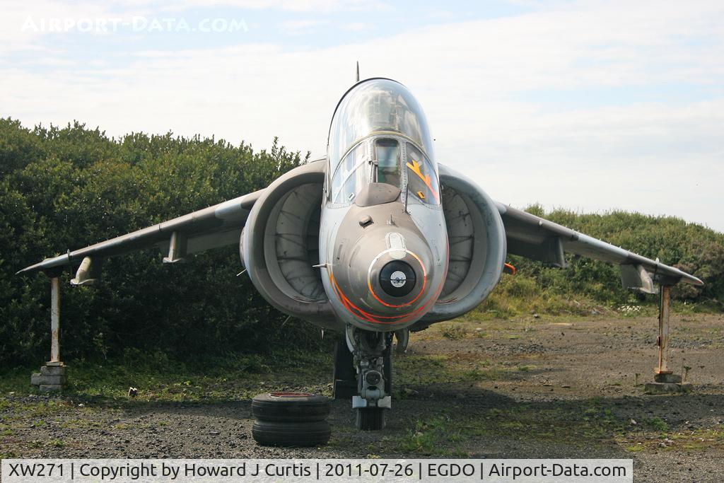XW271, 1971 Hawker Siddeley Harrier T.4 C/N 212010, At the Fire School, Predannack.