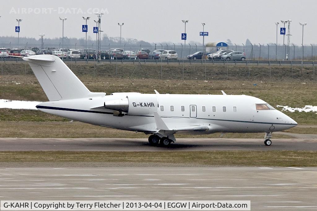 G-KAHR, 2008 Bombardier Challenger 605 (CL-600-2B16) C/N 5758, Recently registered 2008 Canadair CL-600-2B16, c/n: 5758 of TAG Aviation at Luton
