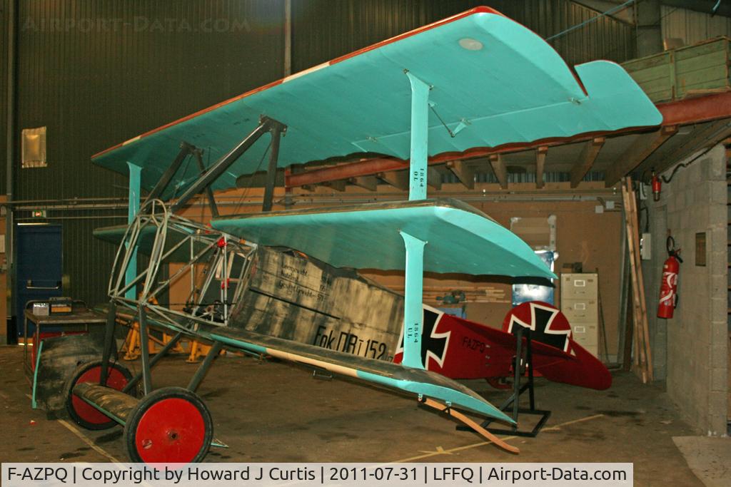 F-AZPQ, 1965 Fokker Dr.1 Triplane Replica C/N 002, Painted as 152/17.