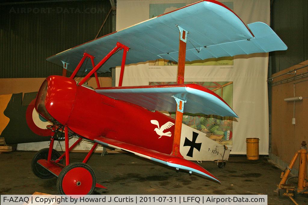 F-AZAQ, Fokker Dr.1 Triplane Replica C/N 01, Minus various parts.