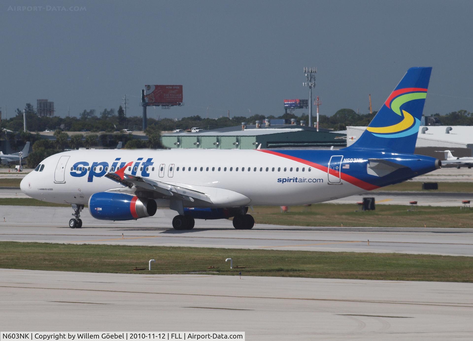 N603NK, 2010 Airbus A320-232 C/N 4321, Taxi to the gate