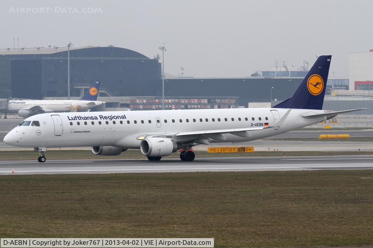 D-AEBN, 2012 Embraer 195LR (ERJ-190-200LR) C/N 19000532, Lufthansa Regional (City Line)