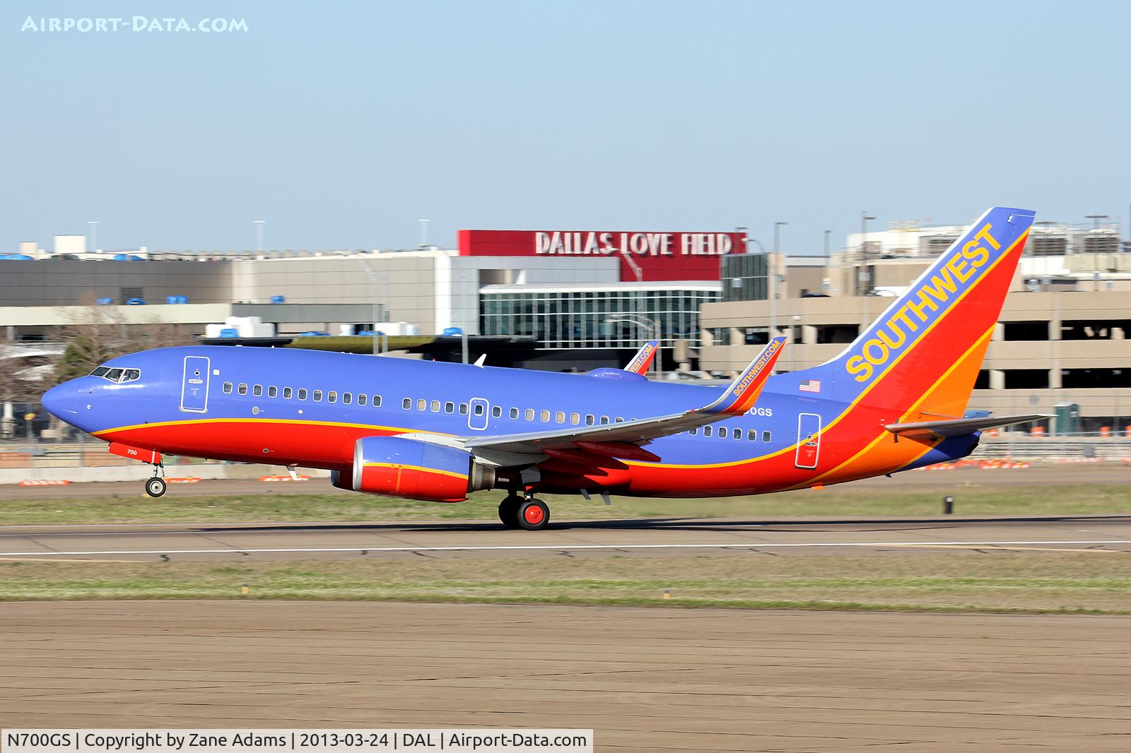 N700GS, 1997 Boeing 737-7H4 C/N 27835, Southwest Airlines at Dallas Love Field