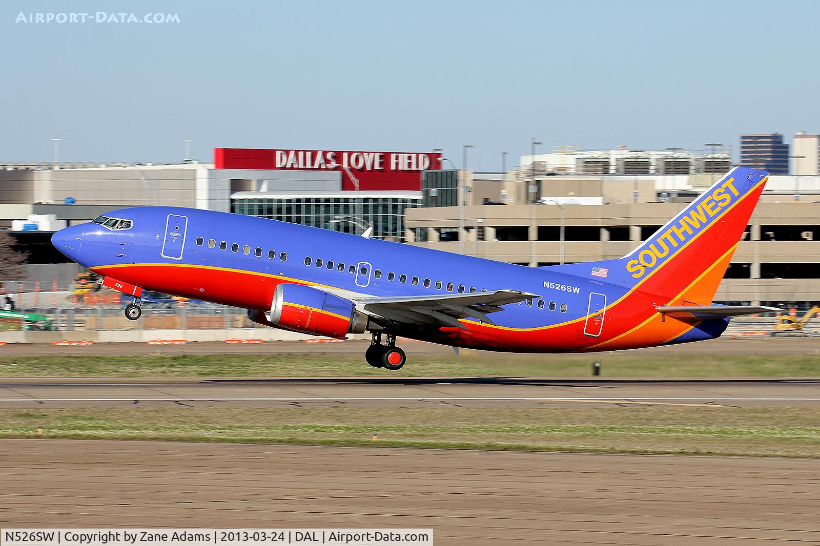 N526SW, 1992 Boeing 737-5H4 C/N 26568, Southwest Airlines at Dallas Love Field