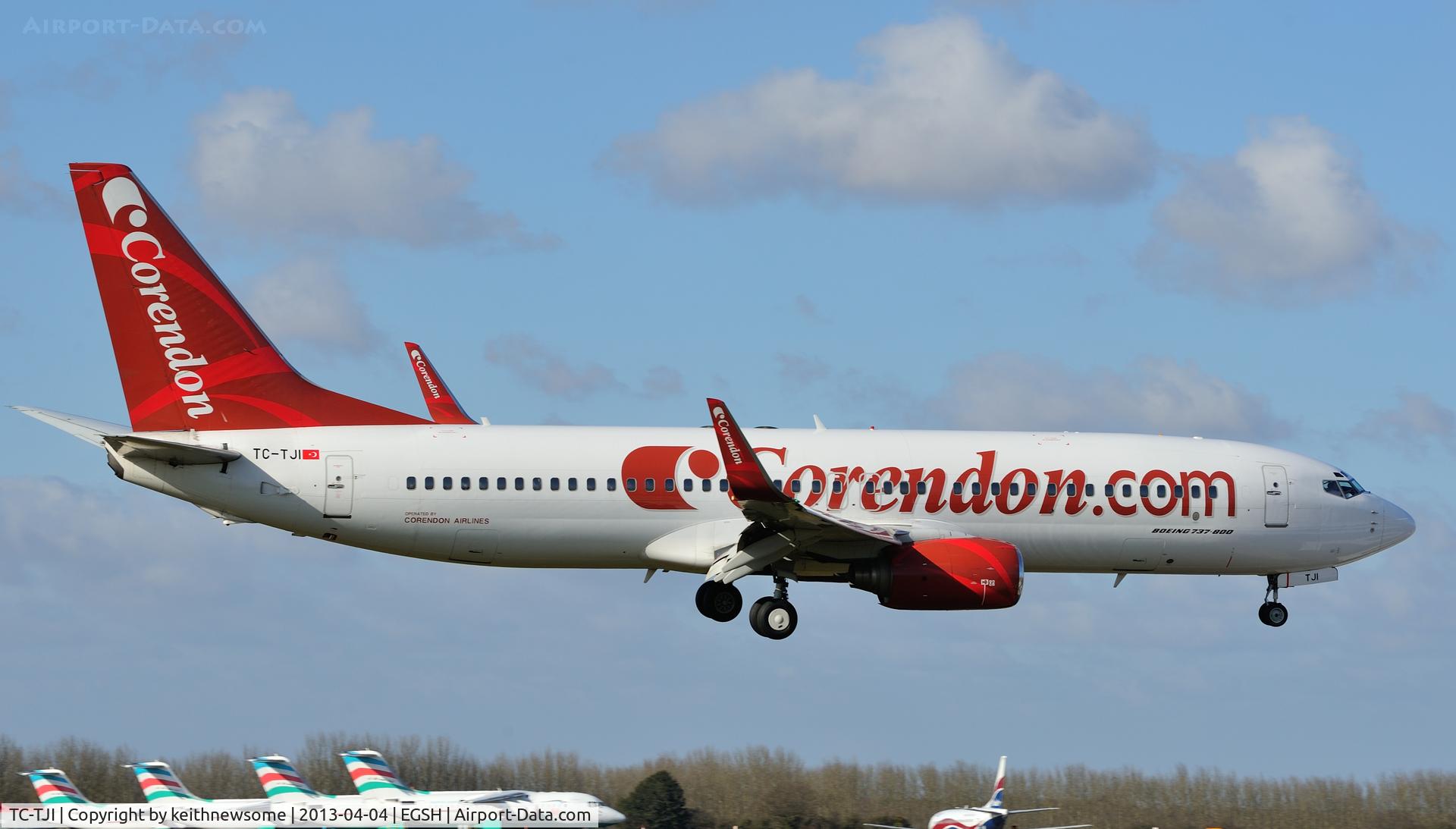TC-TJI, 2002 Boeing 737-8S3 C/N 29246, First of the 2013 holiday season charters !