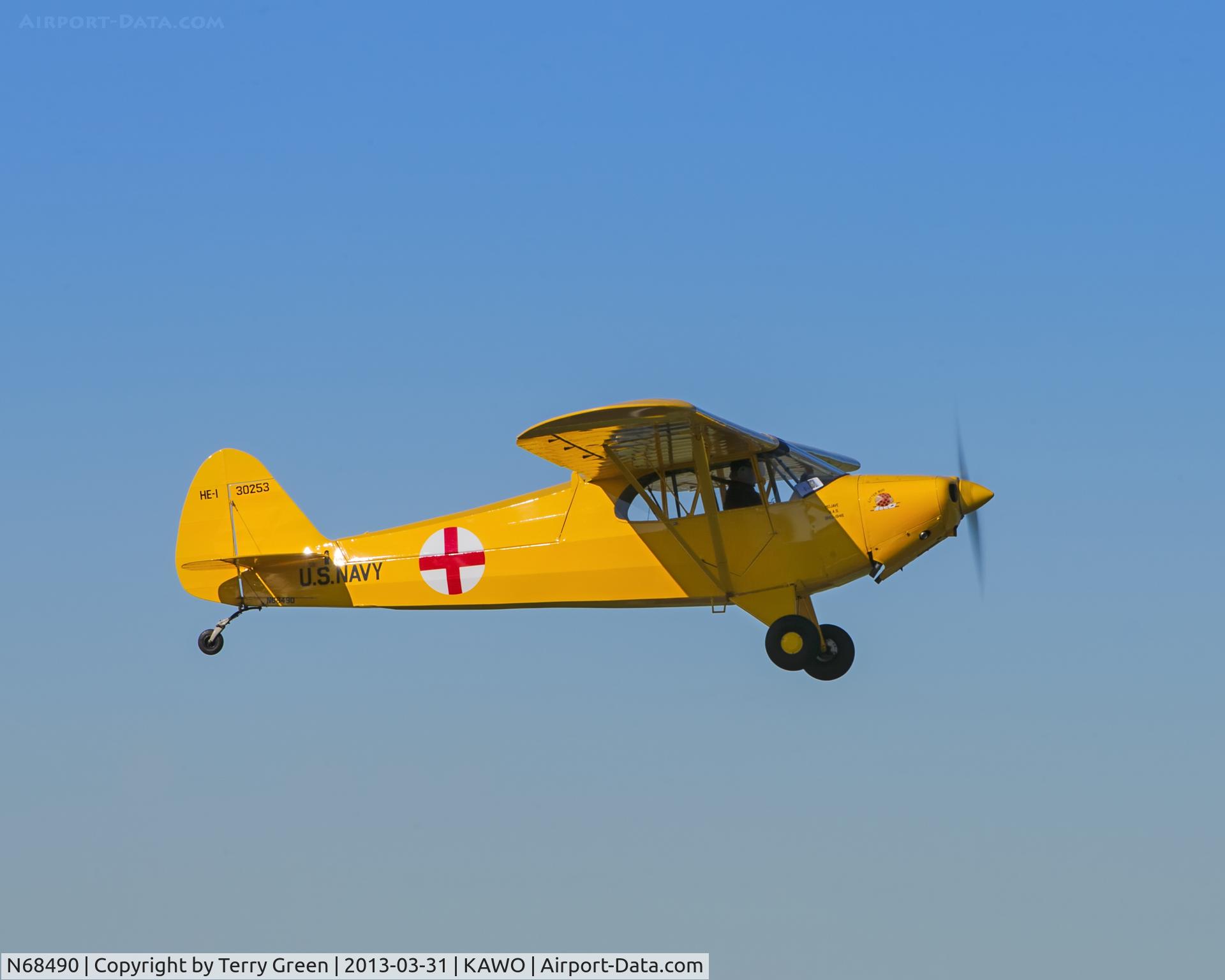 N68490, 1943 Piper J-5C Cub Cruiser C/N 5-1456, N68490 1943 Piper J5C C/N 5-1456
