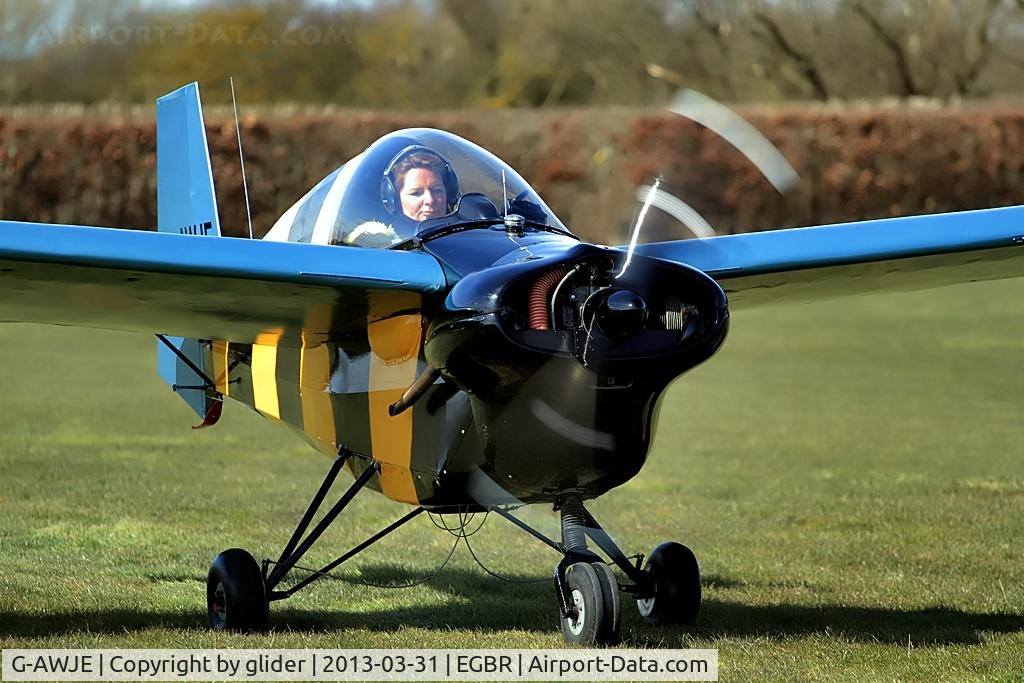 G-AWJE, 1968 Tipsy T-66 Nipper Mk 3 C/N S121, Final checks before takeoff!