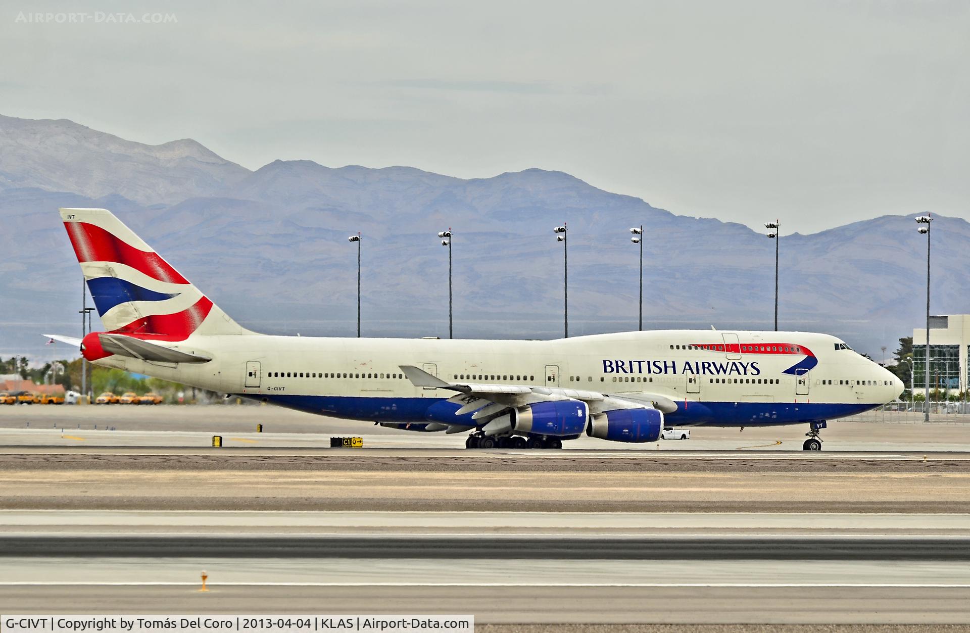 G-CIVT, 1998 Boeing 747-436 C/N 25821, G-CIVT British Airways 1998 Boeing 747-436 (cn 25821/1149)

Las Vegas - McCarran International (LAS / KLAS)
USA - Nevada, April 04, 2011
Photo: Tomás Del Coro