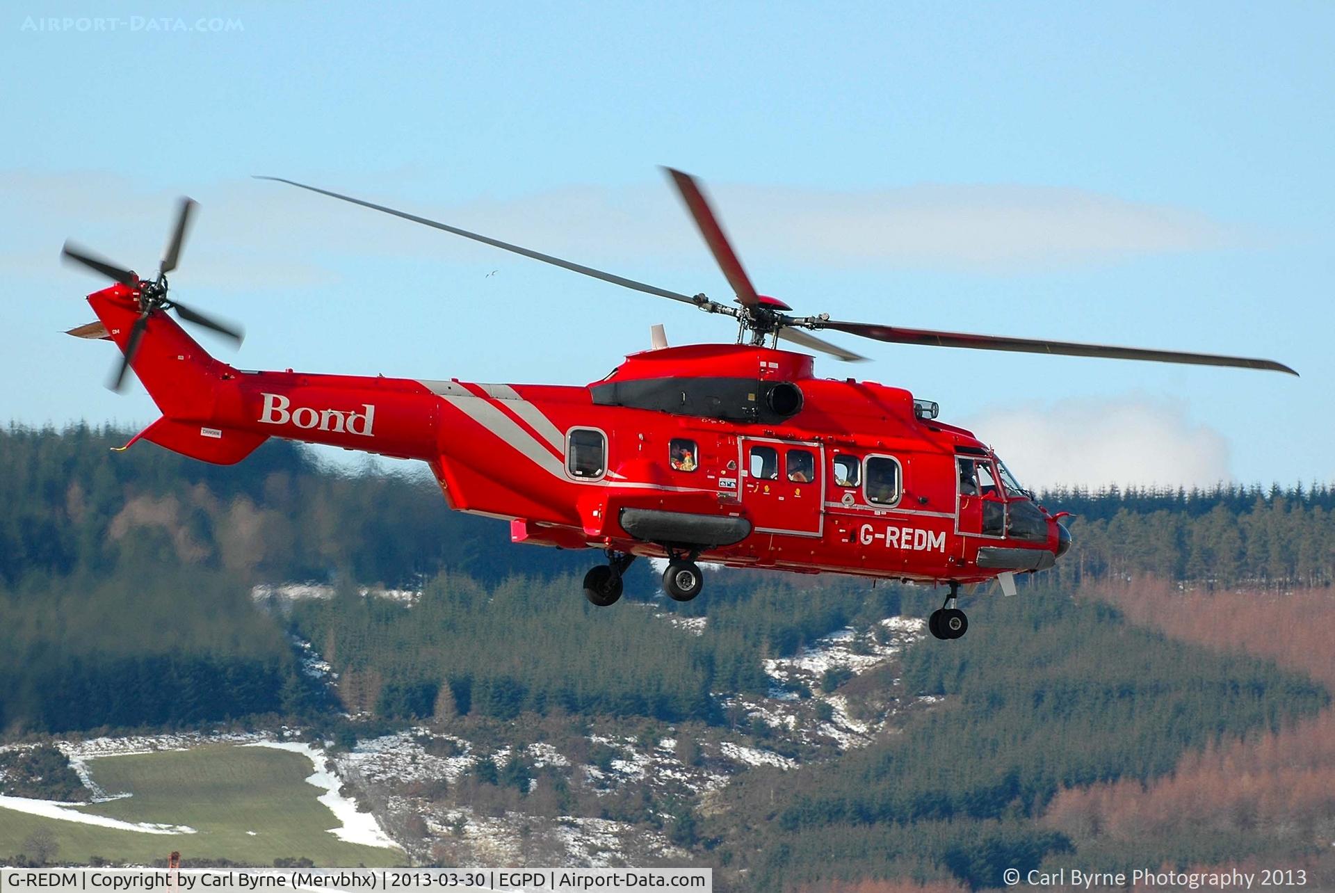 G-REDM, 2004 Eurocopter AS-332L-2 Super Puma C/N 2614, Taken from 'The Mound' near Bond Helicopters.