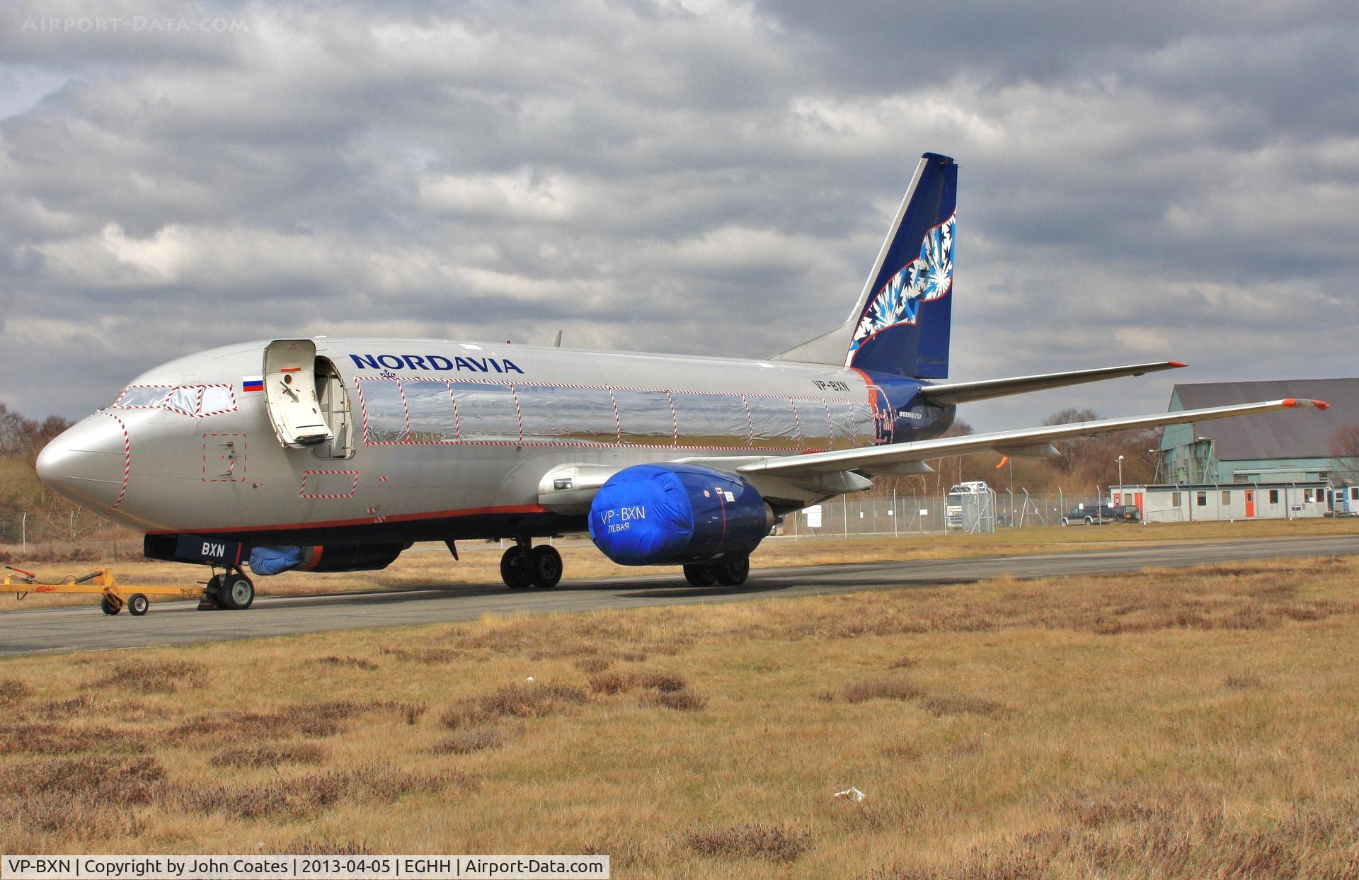 VP-BXN, 1990 Boeing 737-53A C/N 24754, Returning to European's apron after high speed engine running