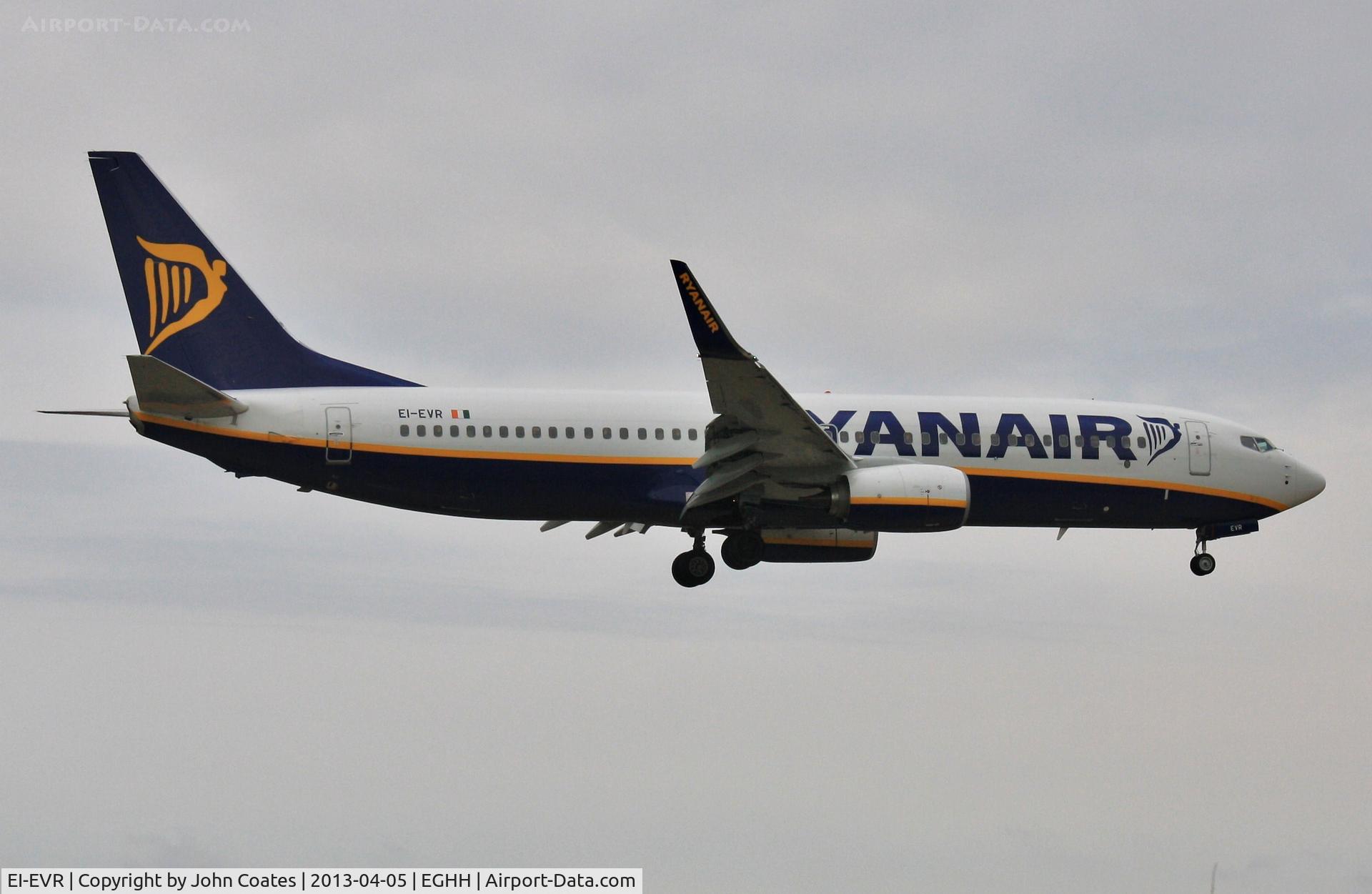 EI-EVR, 2012 Boeing 737-8AS C/N 40295, About to land on 08 at first visit