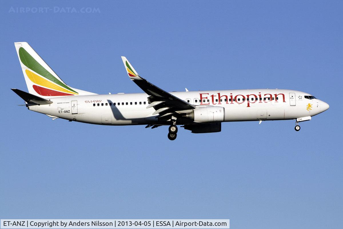 ET-ANZ, 2010 Boeing 737-8HO C/N 37922, On final for runway 01L at 07:30 am.