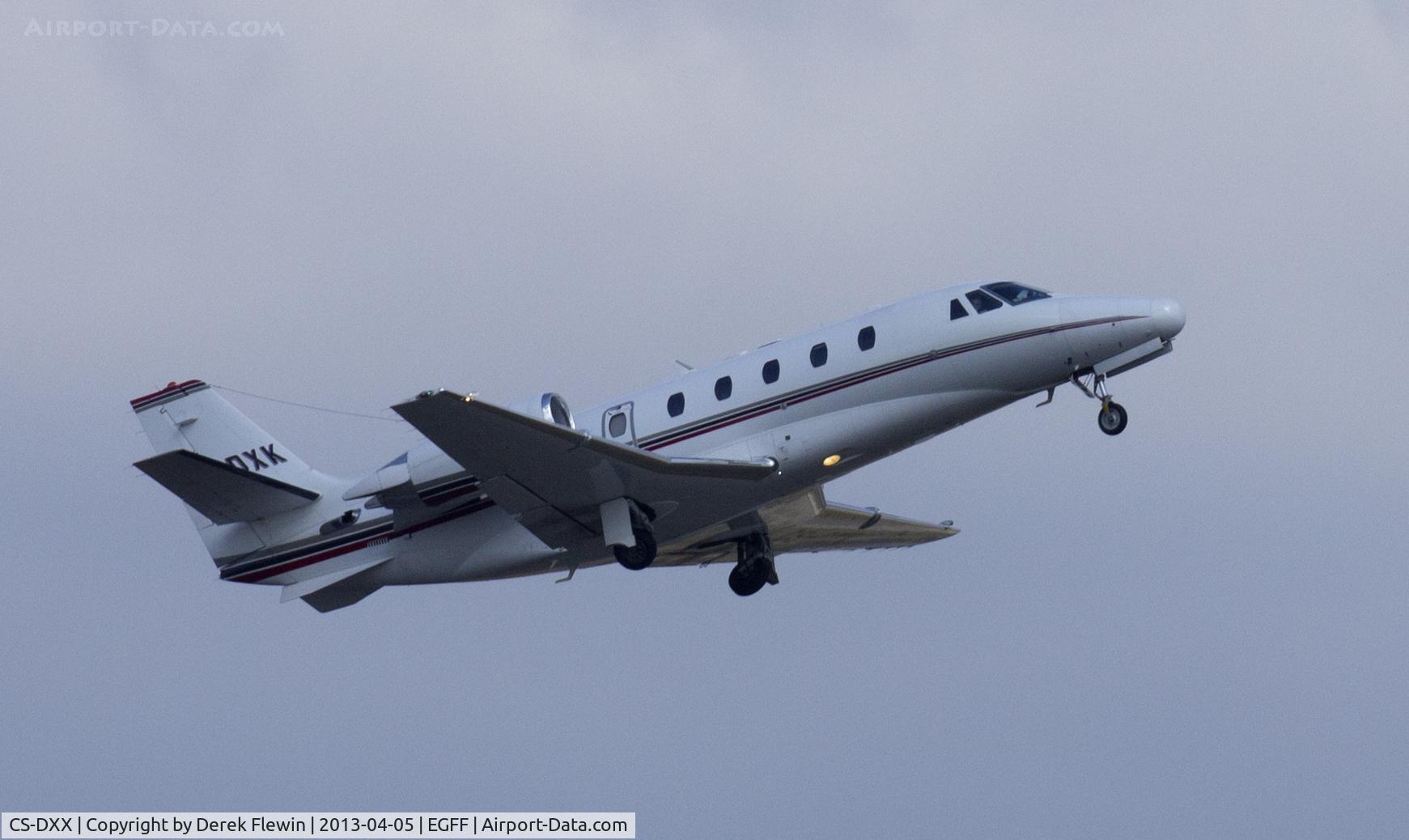 CS-DXX, 2008 Cessna 560XL Citation XLS C/N 560-5789, Callsign fraction 998D, took off at 1211 to LECL, thanks to S.W.A.G.