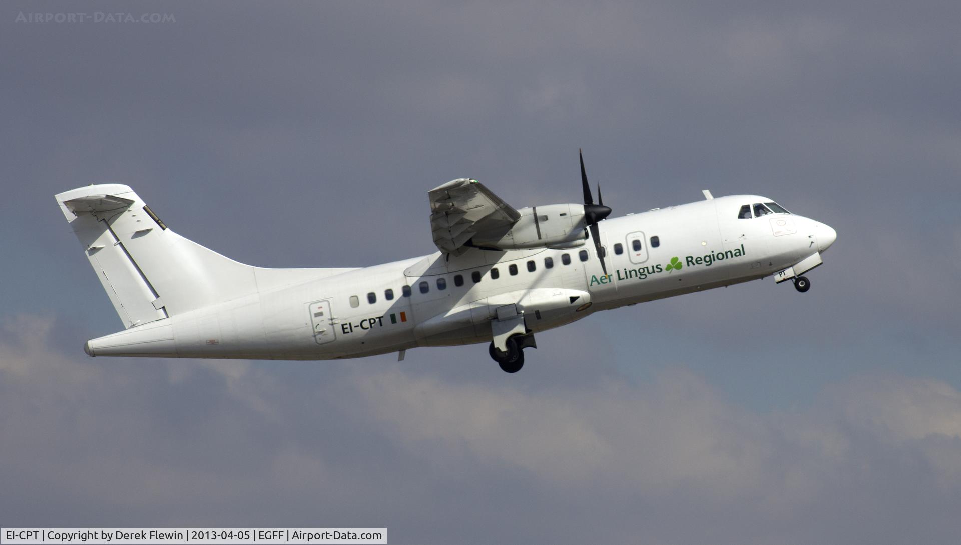 EI-CPT, 1990 ATR 42-312 C/N 191, Callsign Arran 95CW, departed at 1143 to EIDW. Thanks to S.W.A.G.