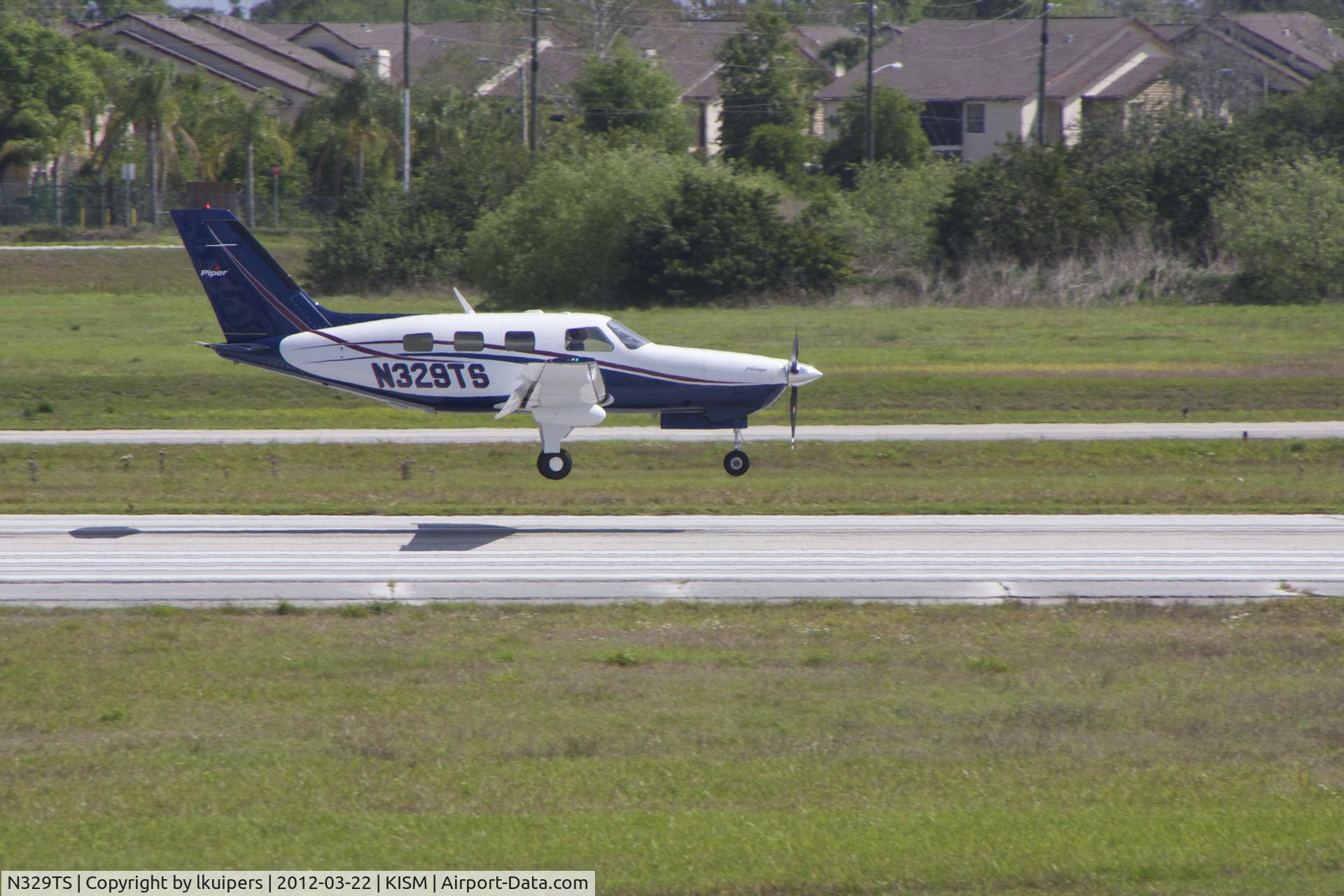 N329TS, 2011 Piper PA-46-350P Malibu Mirage C/N 4636513, Landing at Kissimmee Gateway airport