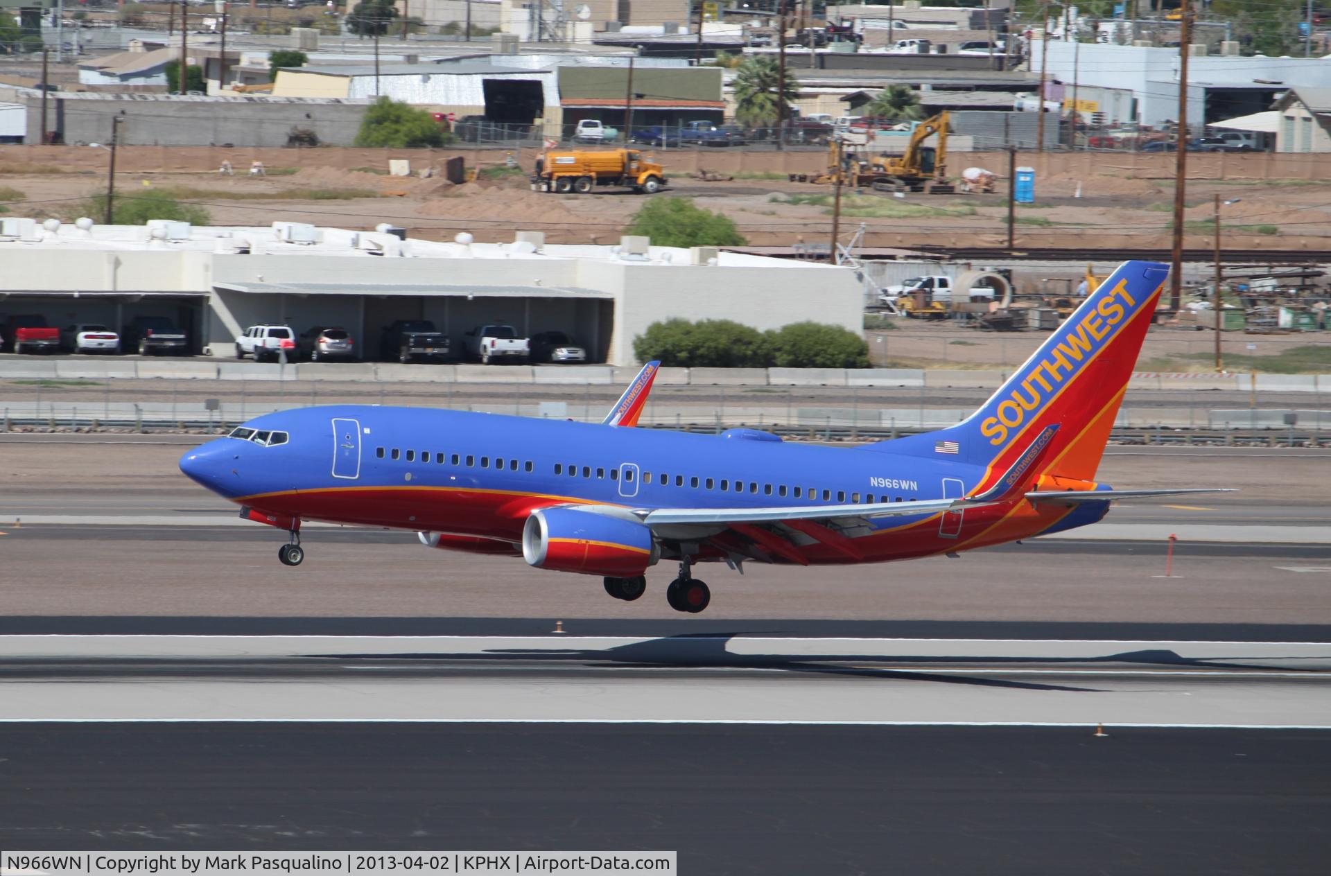 N966WN, 2011 Boeing 737-7H4 C/N 36966, Boeing 737-700