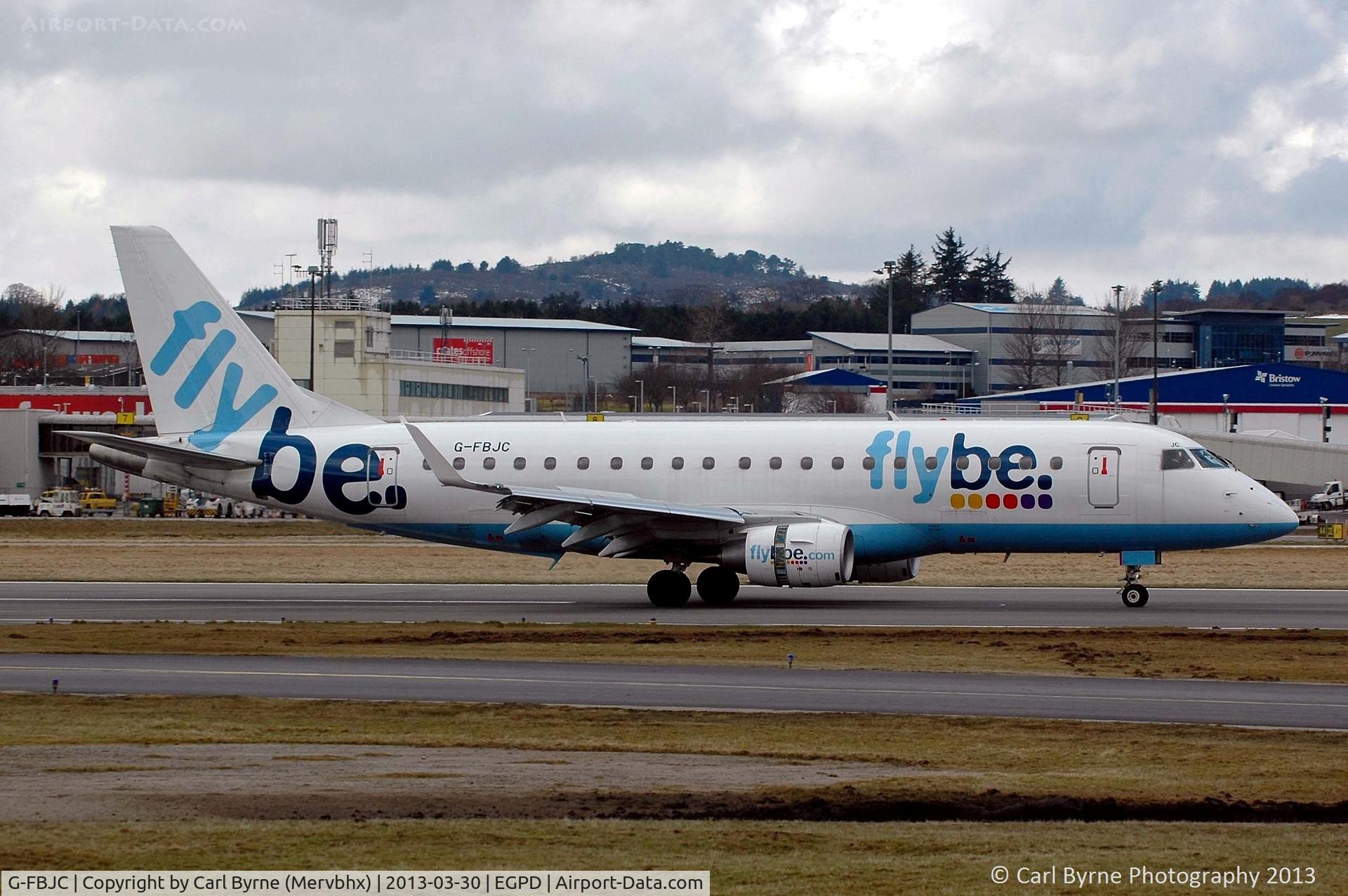 G-FBJC, 2011 Embraer 175STD (ERJ-170-200) C/N 17000328, Taken from 'The Mound' near Bond Helicopters.