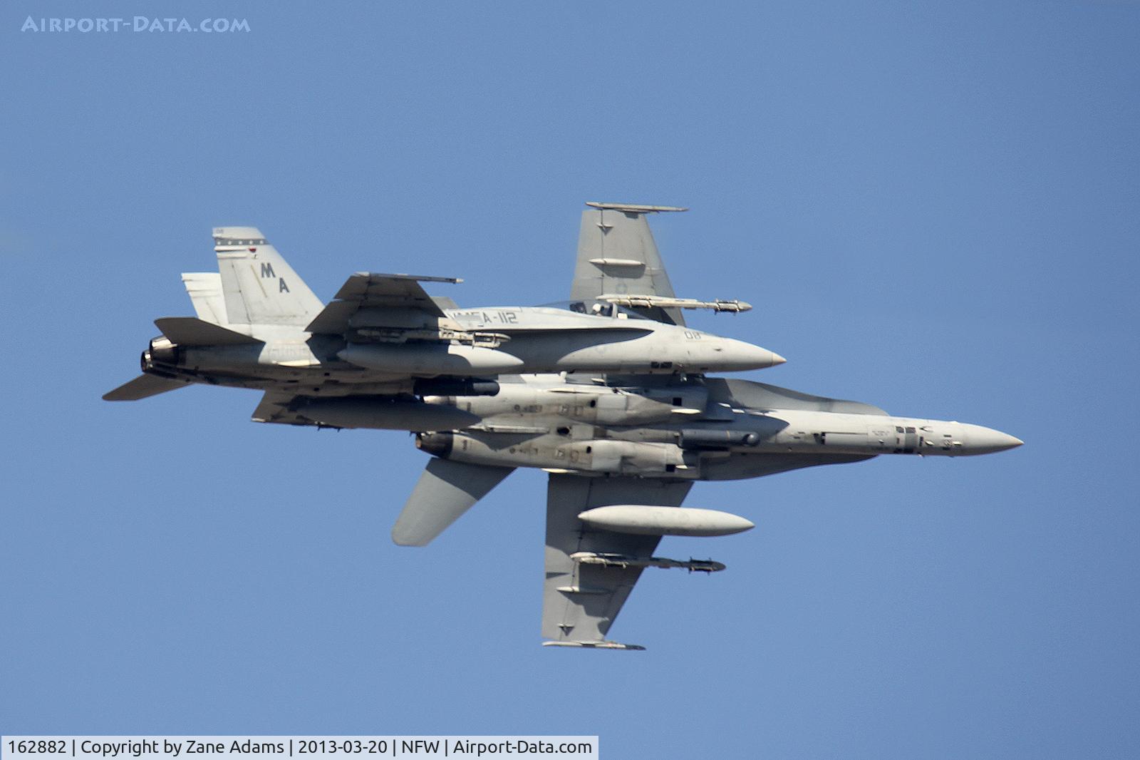 162882, McDonnell Douglas F/A-18A Hornet C/N 0248, VMFA-112 F/A-18's on the break at NAS Fort Worth