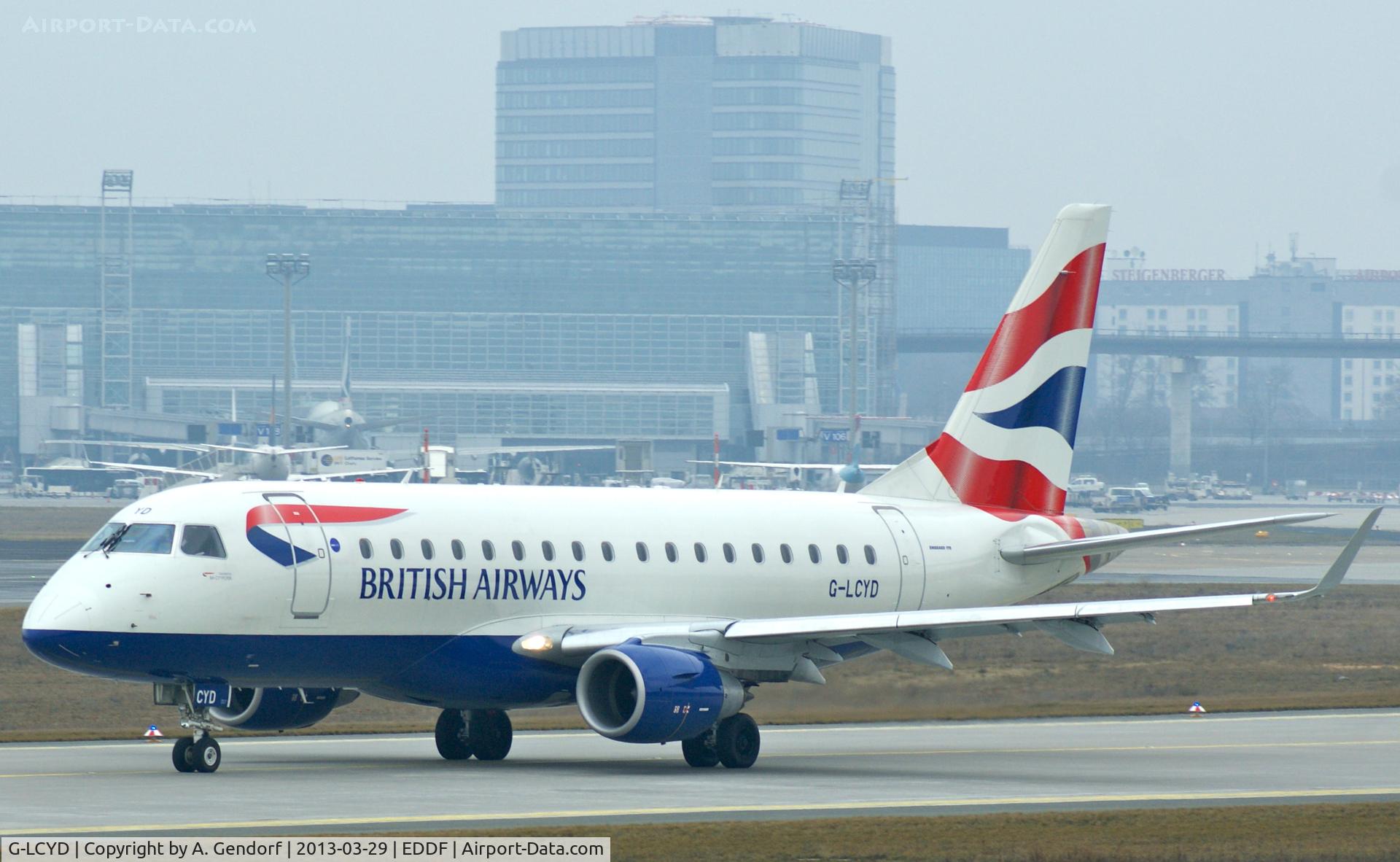 G-LCYD, 2009 Embraer 170STD (ERJ-170-100STD) C/N 17000294, British Airways Cityflyer, seen here taxiing at Frankfurt Int´l (EDDF)