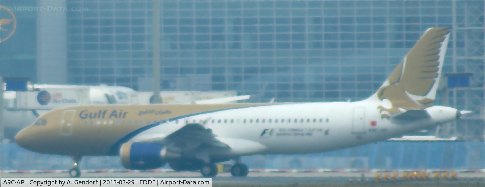 A9C-AP, 2012 Airbus A320-214 C/N 5171, Gulf Air, seen here taxiing in front of Terminal 2 at Frankfurt Int´l (EDDF)