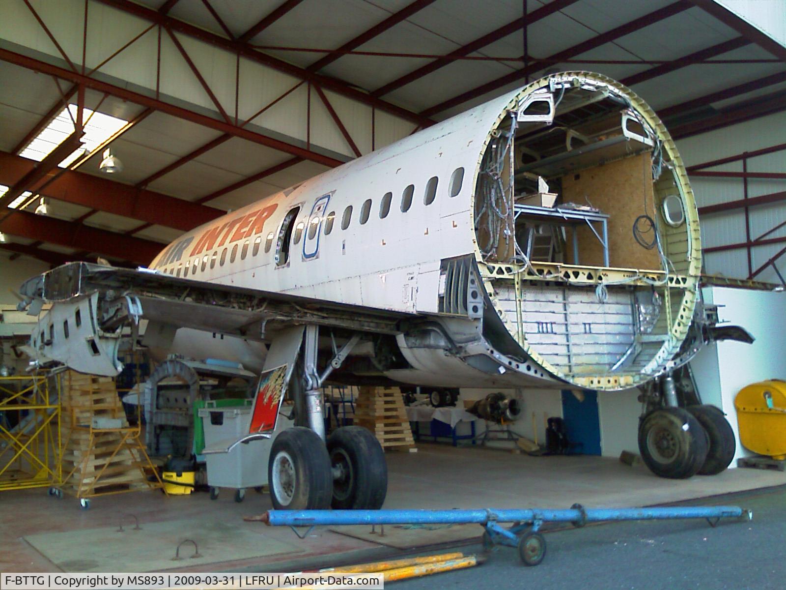 F-BTTG, 1975 Dassault Mercure 100 C/N 7, Too big to go Inside the hangar ^^