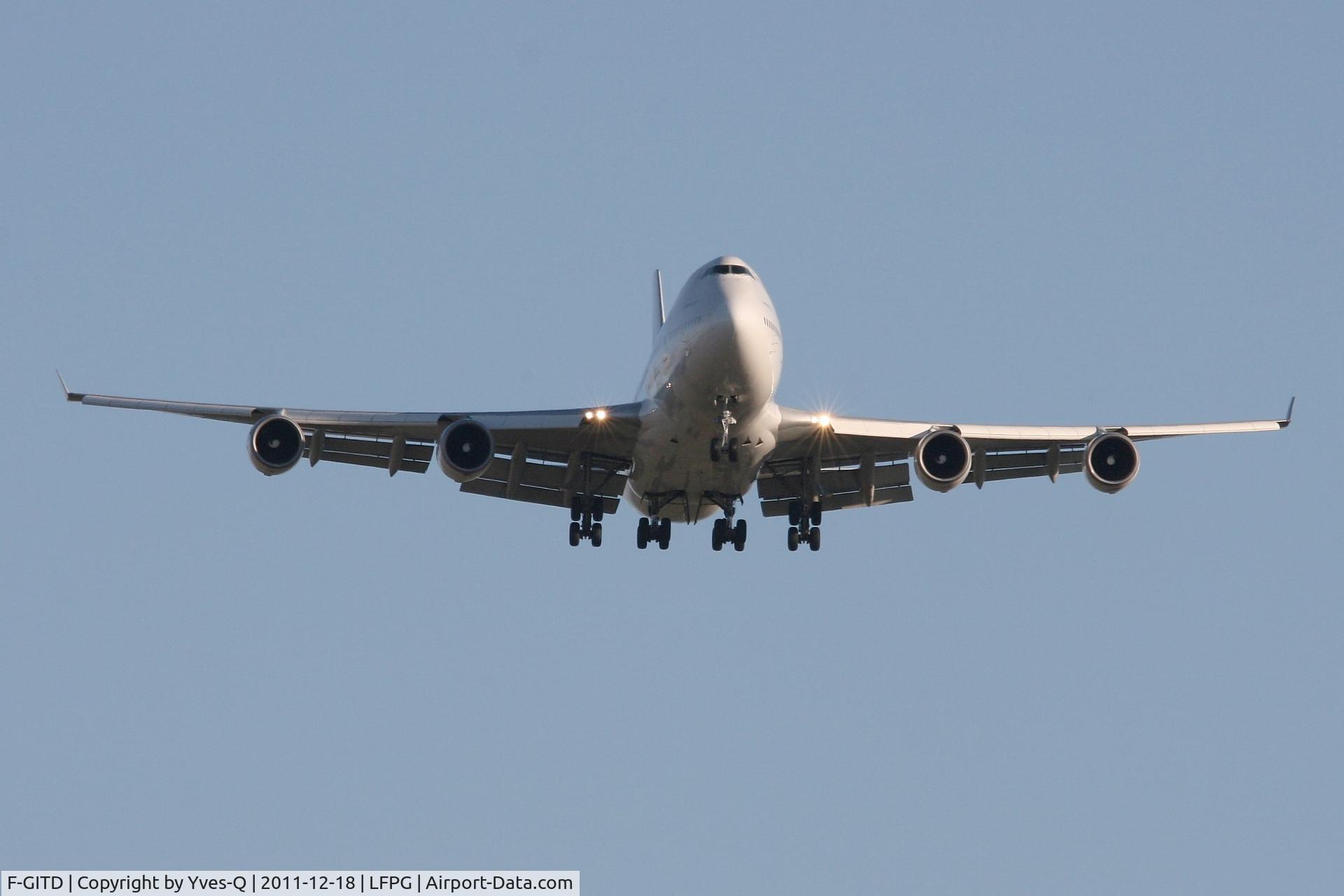 F-GITD, 1992 Boeing 747-428 C/N 25600, Boing 747-428, Roissy Charles De Gaulle Airport (LFPG-CDG)