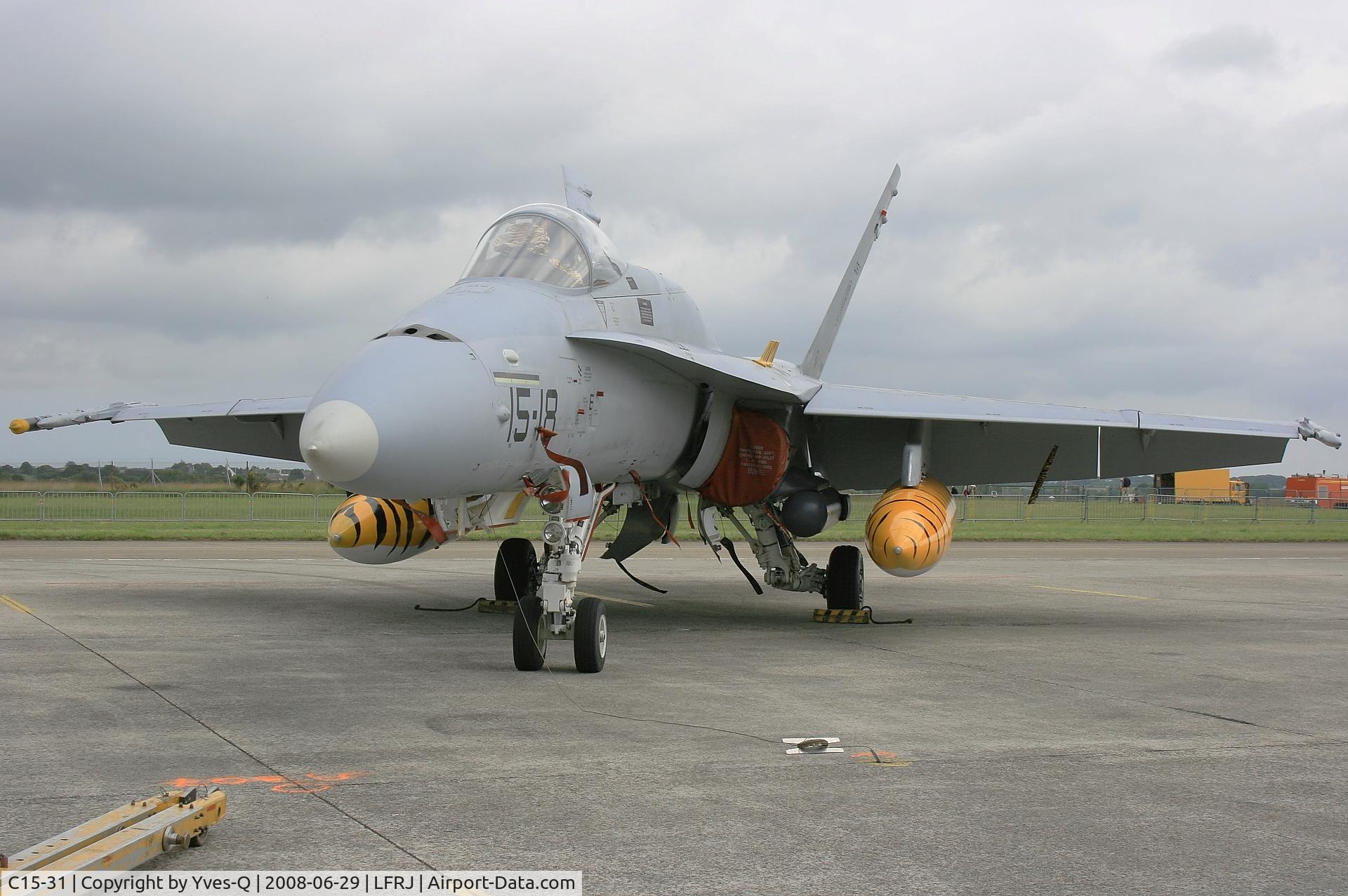 C15-31, McDonnell Douglas EF-18A Hornet C/N 0533/A442, Spanish McDonnell Douglas EF-18A Hornet, NATO Tiger Meet 2008, Landivisiau Naval Air Base (LFRJ)