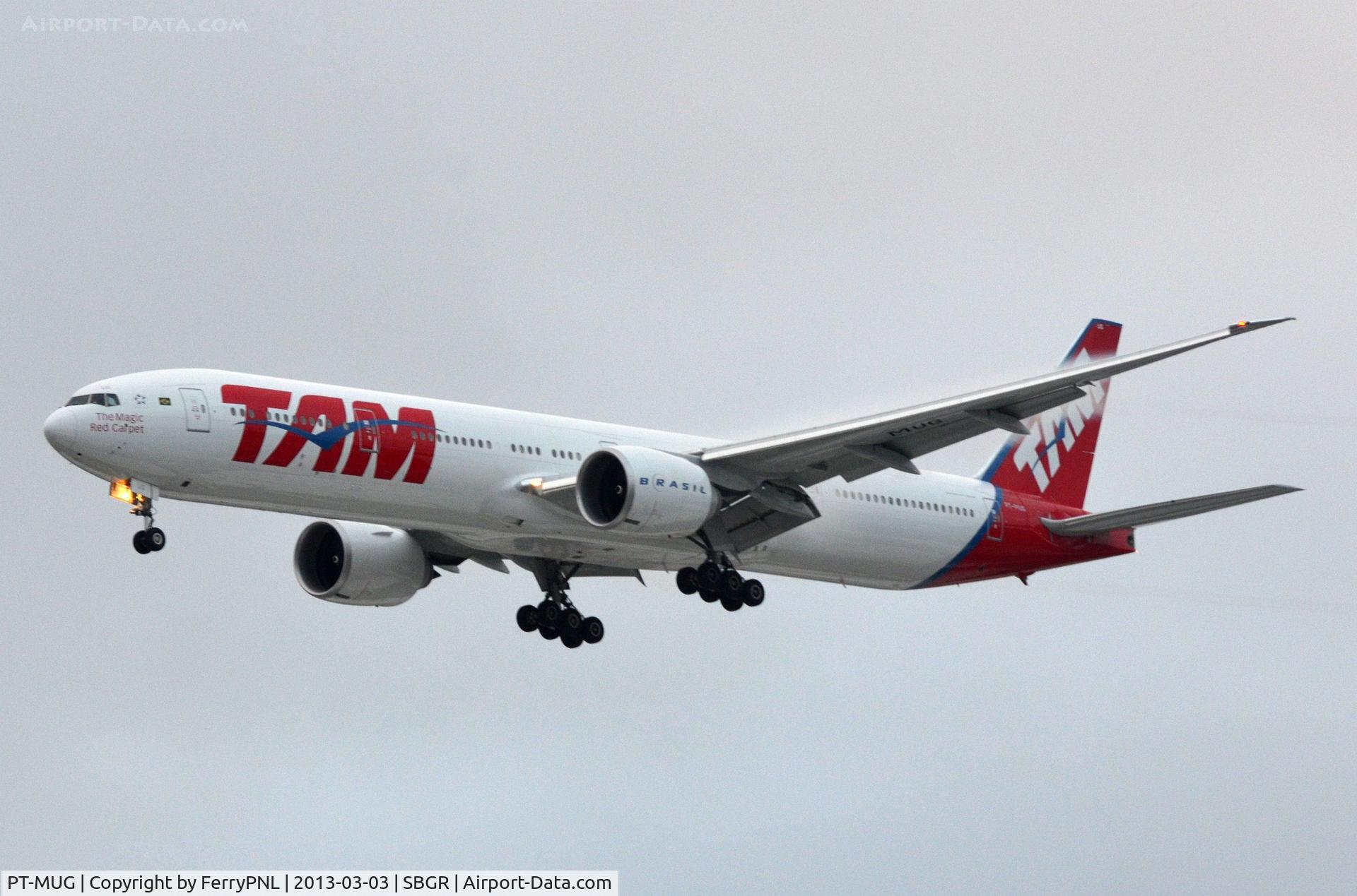 PT-MUG, 2012 Boeing 777-32W/ER C/N 38888, One of their newer B773 arriving in GRU