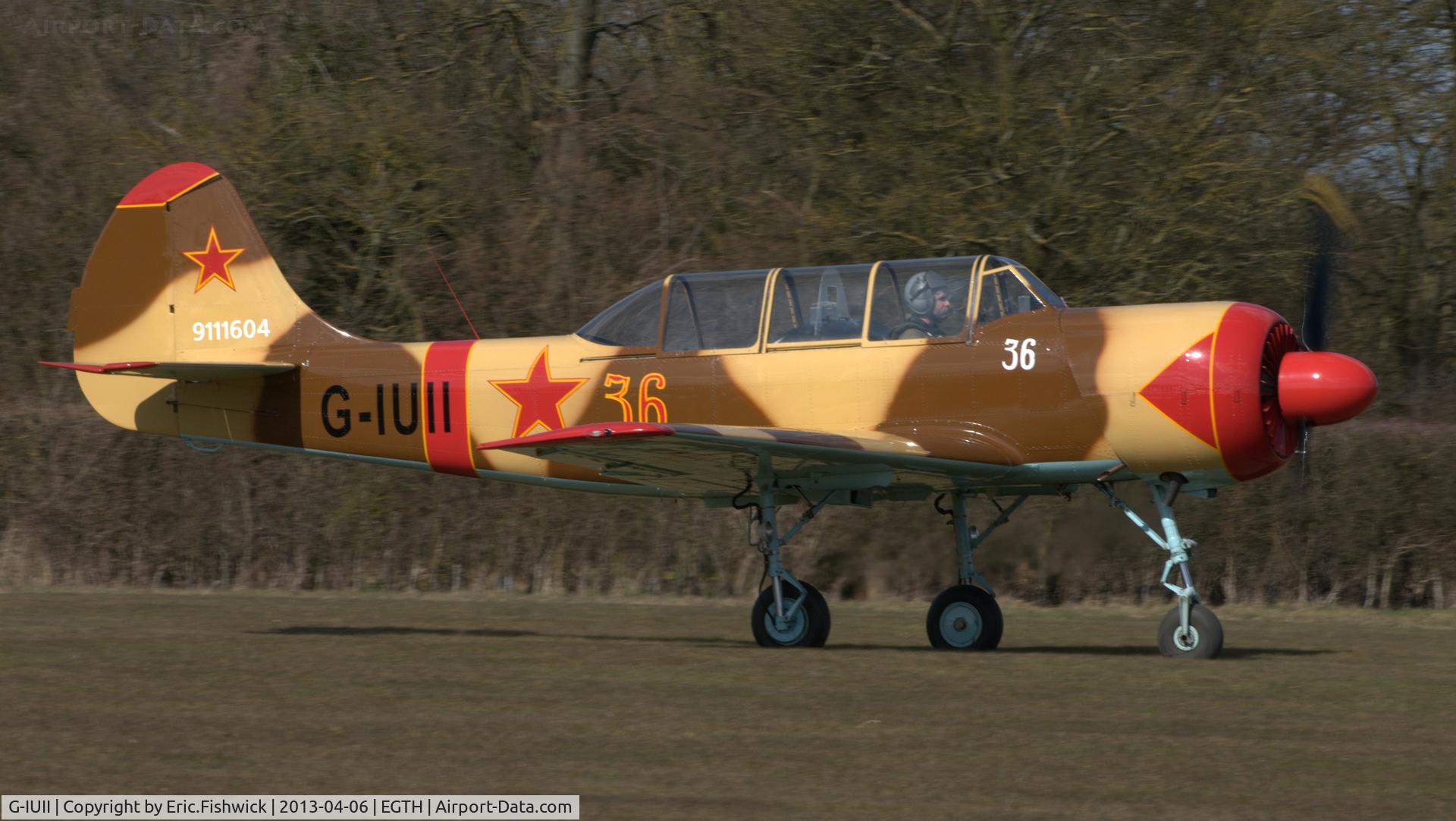 G-IUII, 1991 Yakovlev (Aerostar) Yak-52 C/N 9111604, 3. Immaculate YAK 52 visiting The Shuttleworth Collection at Old Warden.
