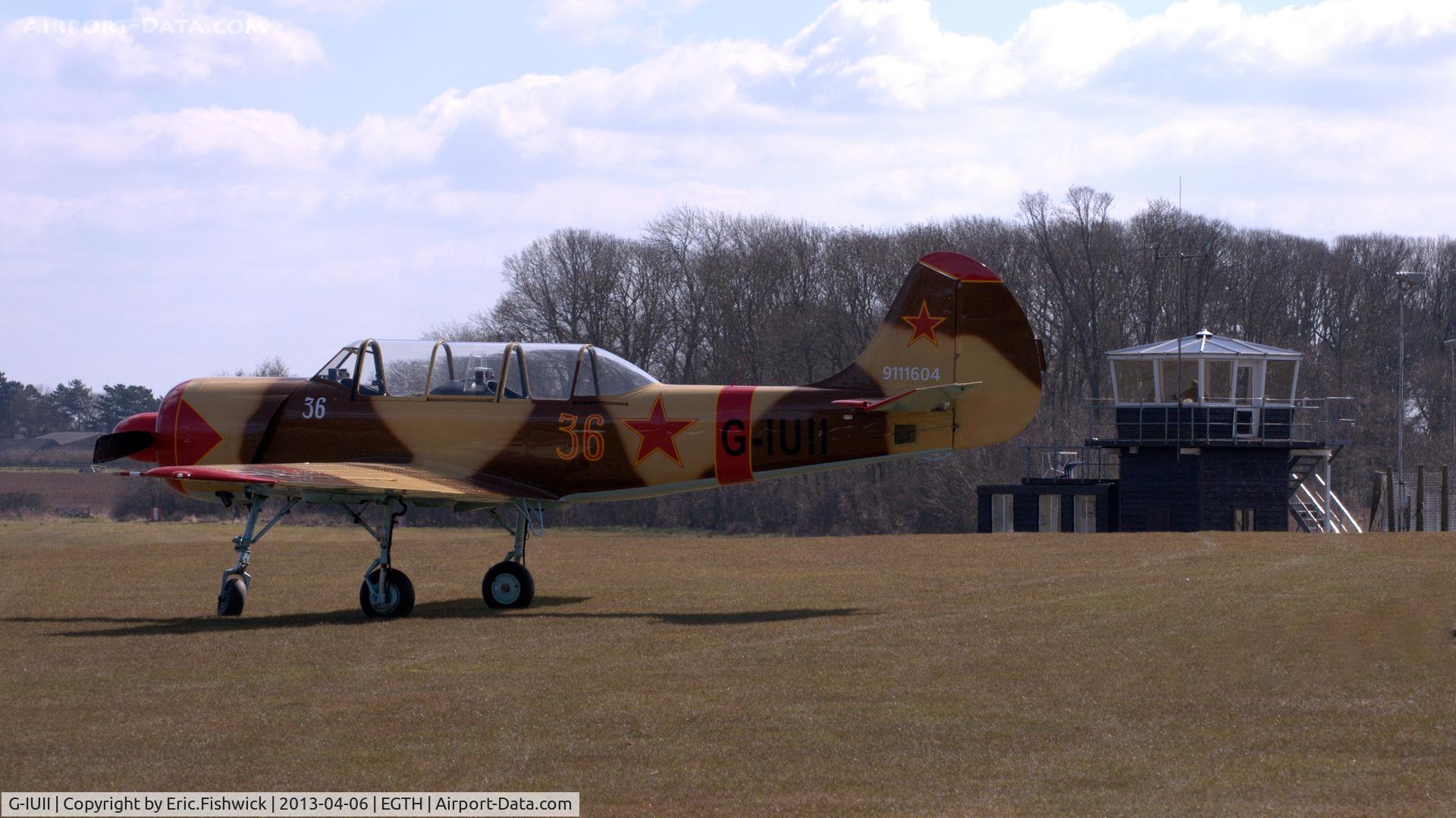 G-IUII, 1991 Yakovlev (Aerostar) Yak-52 C/N 9111604, 1. Immaculate YAK-52 visiting The Shuttleworth Collection at Old Warden.
