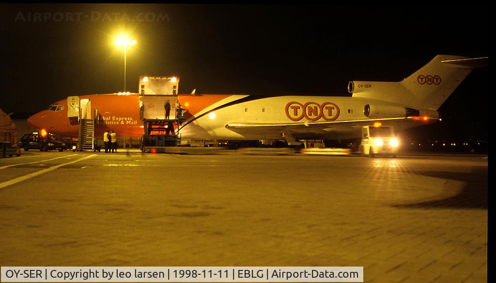 OY-SER, 1973 Boeing 727-232(F) C/N 20639, Liege Belgium 11.11.98