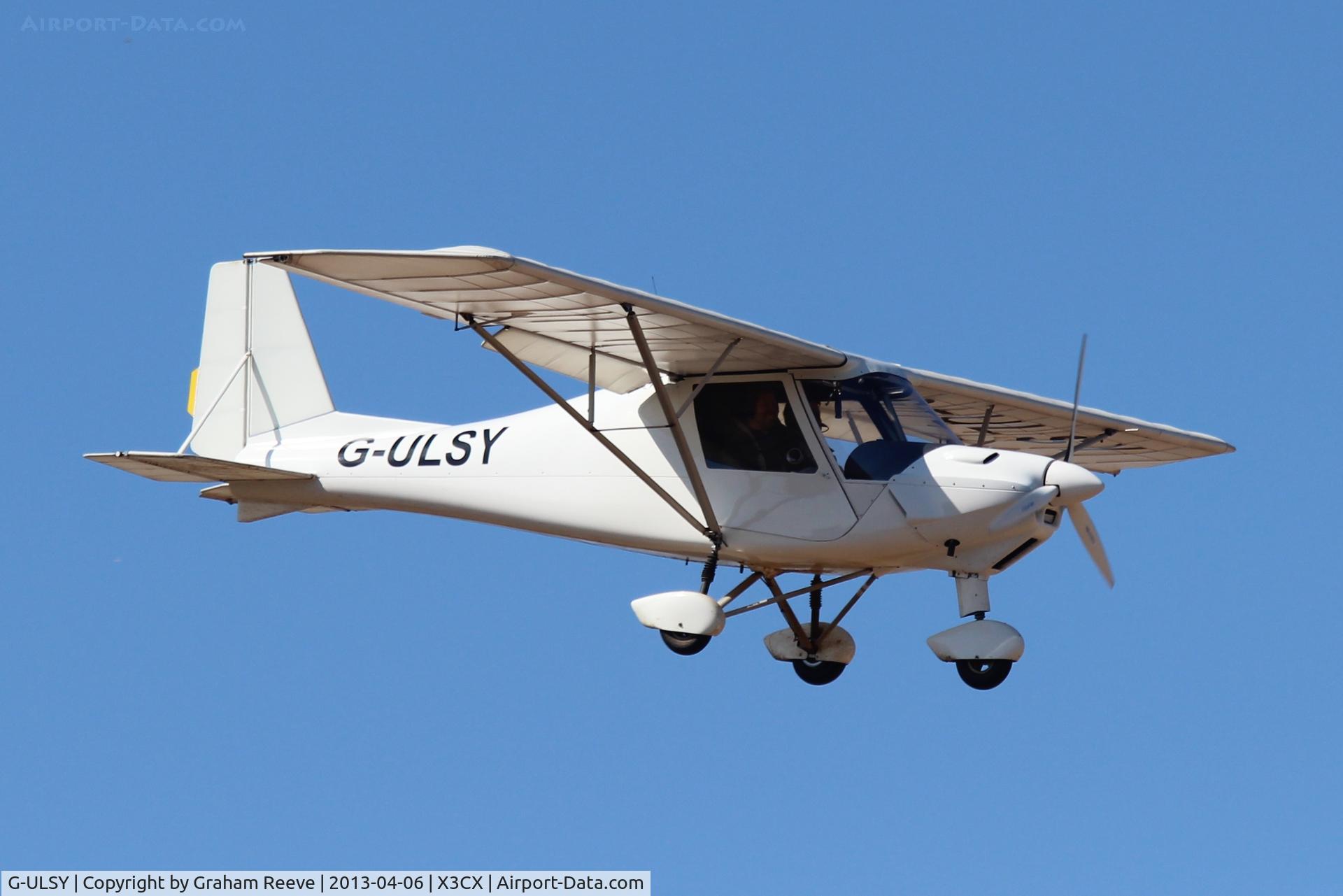 G-ULSY, 2004 Comco Ikarus C42 FB80 C/N 0405-6603, Coming into land at Northrepps.