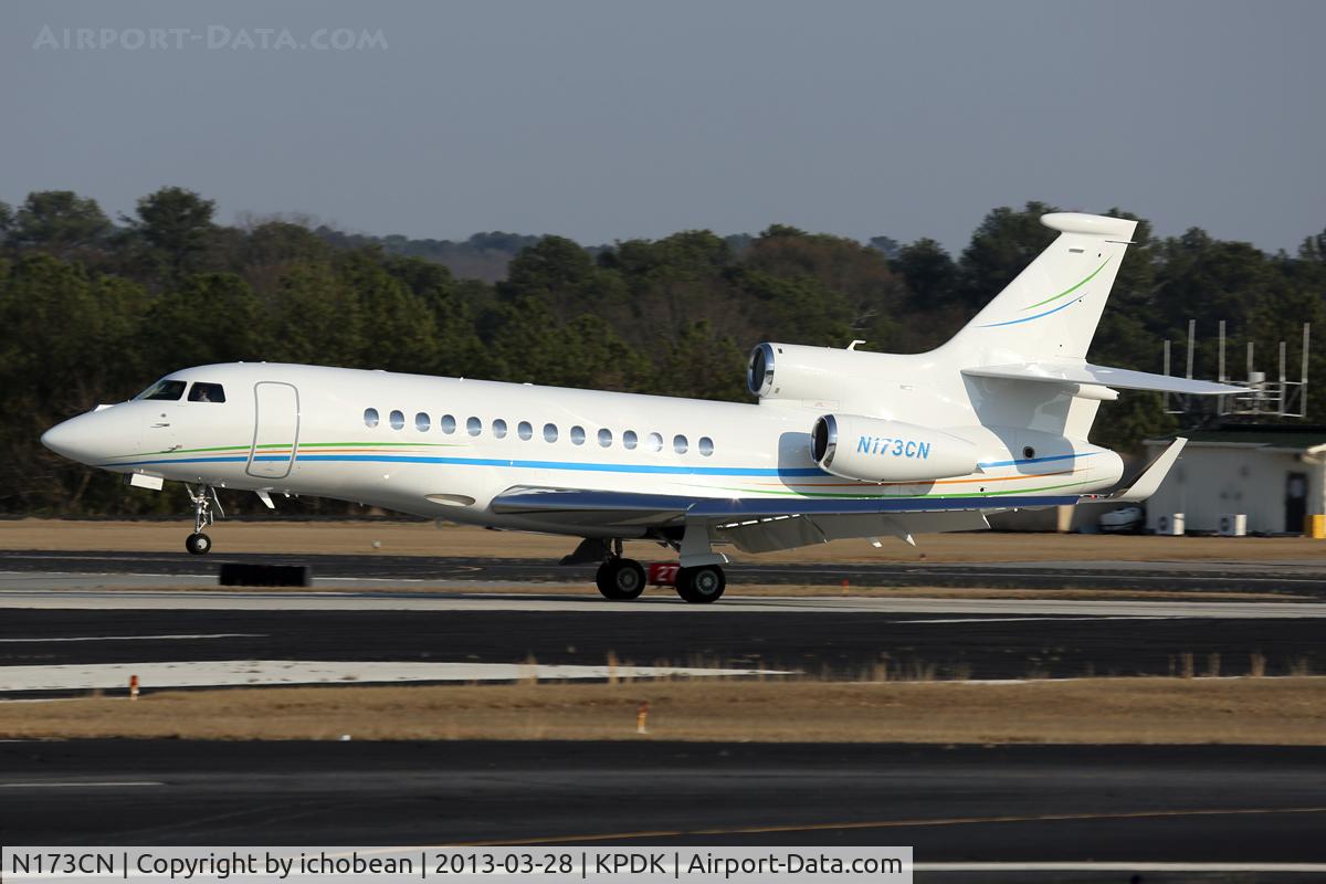 N173CN, 2012 Dassault Falcon 7X C/N 173, Arriving from Florida