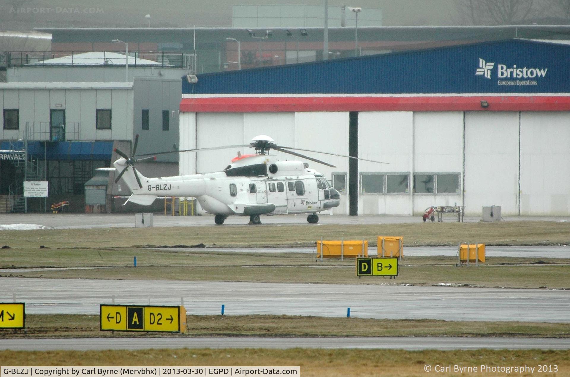 G-BLZJ, 1984 Aerospatiale AS-332L Super Puma C/N 2123, Taken from 'The Mound' near Bond Helicopters.